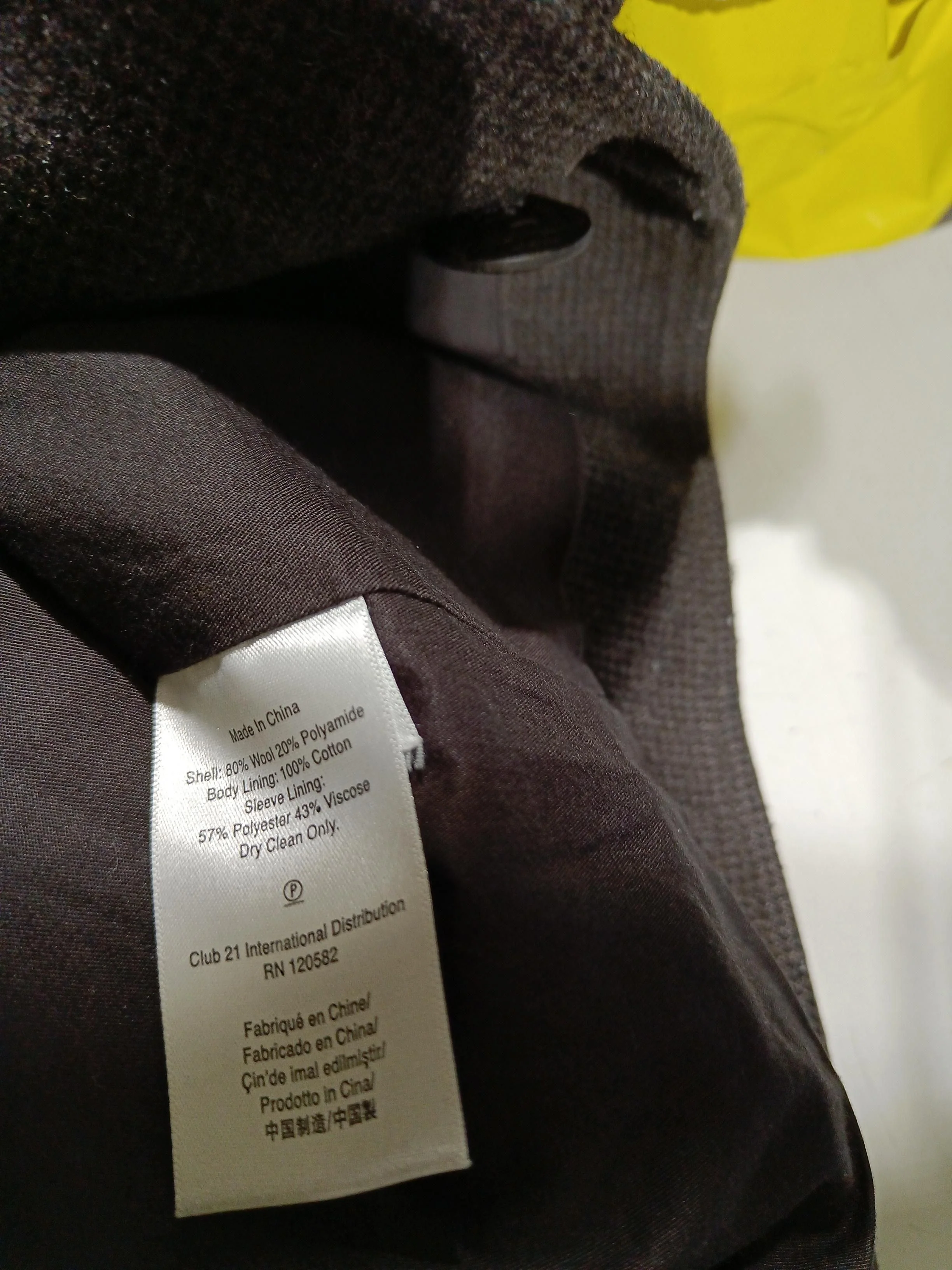 DKNY Women's Coat XL Grey Wool with Polyamide Overcoat - Image 6