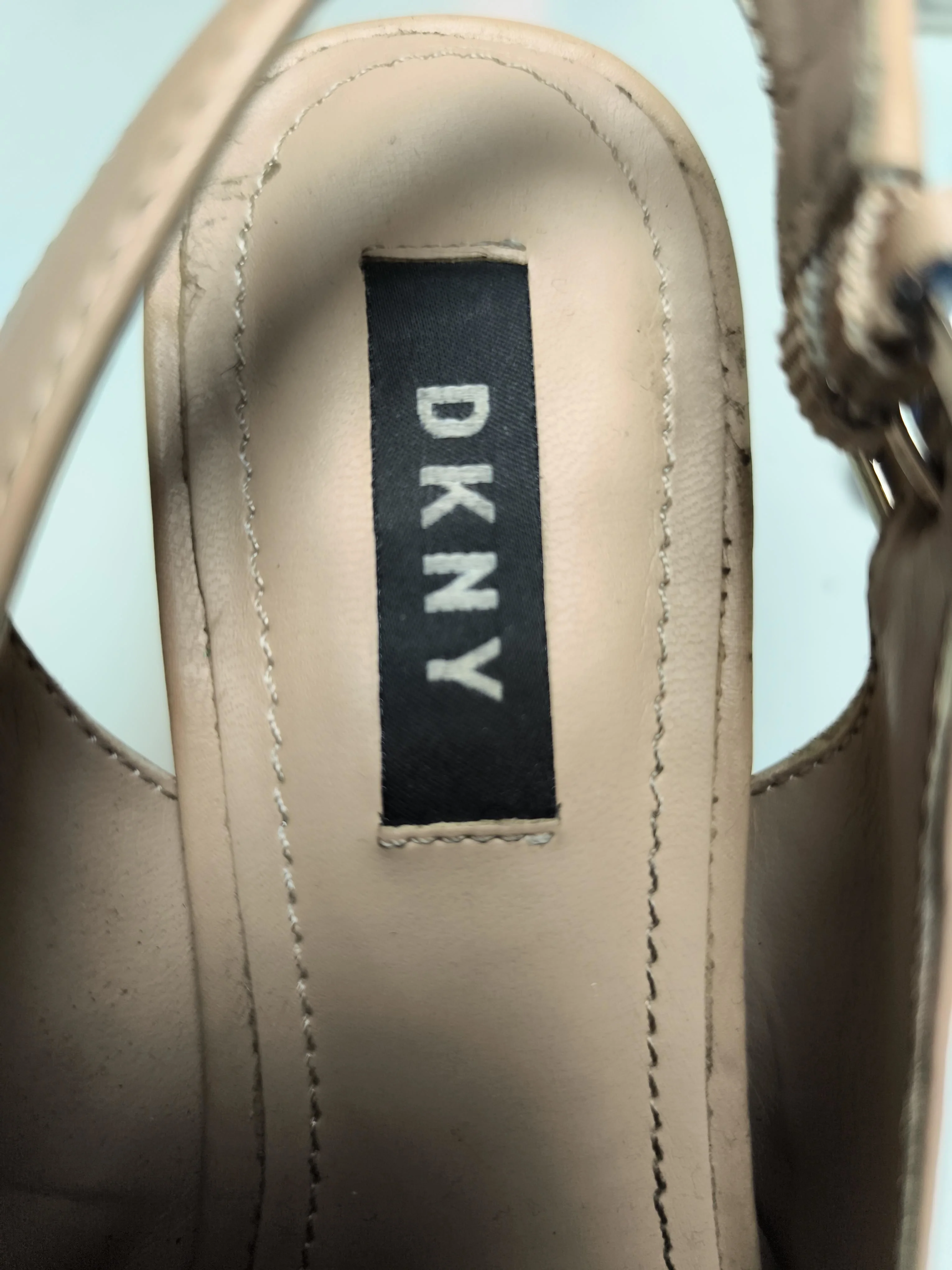DKNY Women's Heels UK 4.5 Tan 100% Leather Court - Image 10