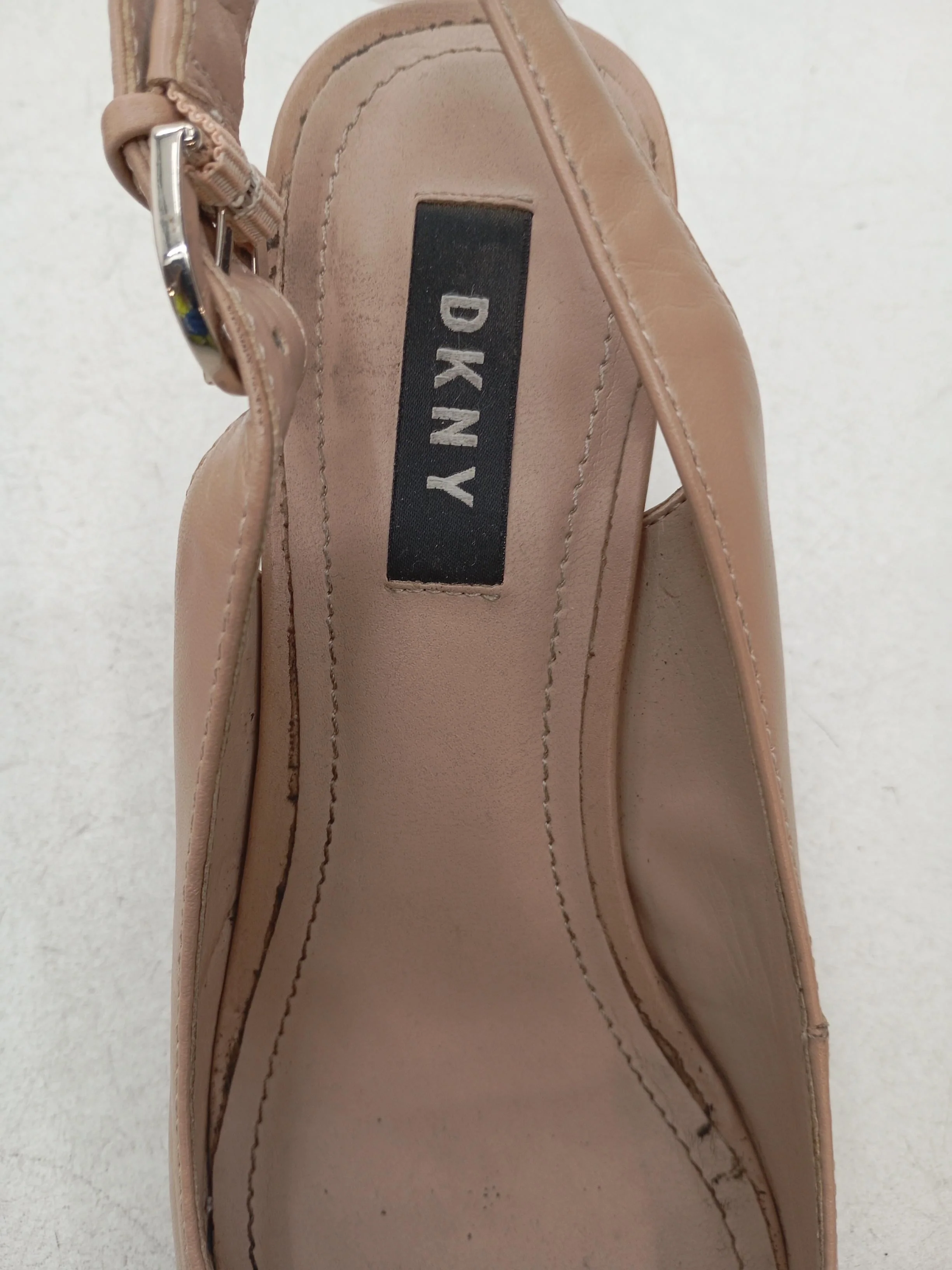 DKNY Women's Heels UK 4.5 Tan 100% Leather Court - Image 6