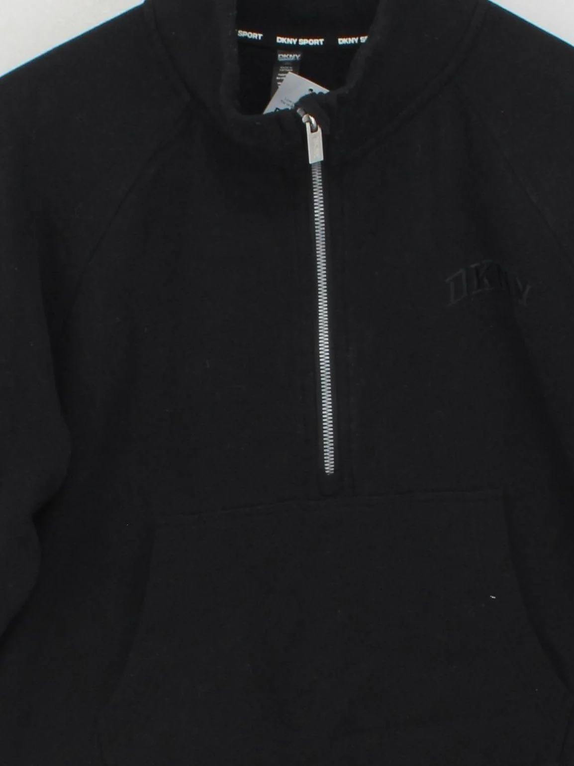 DKNY Women's Hoodie M Black Cotton with Polyester Pullover - Image 3