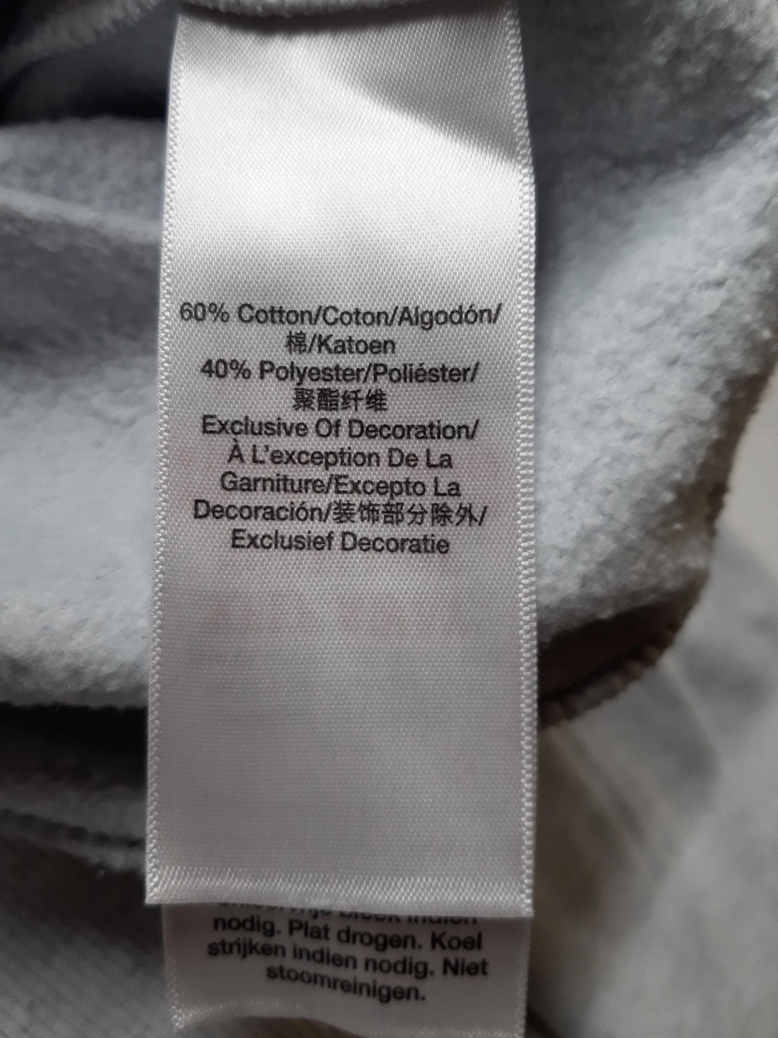 DKNY Women's Hoodie M Grey Cotton with Polyester Pullover - Image 5