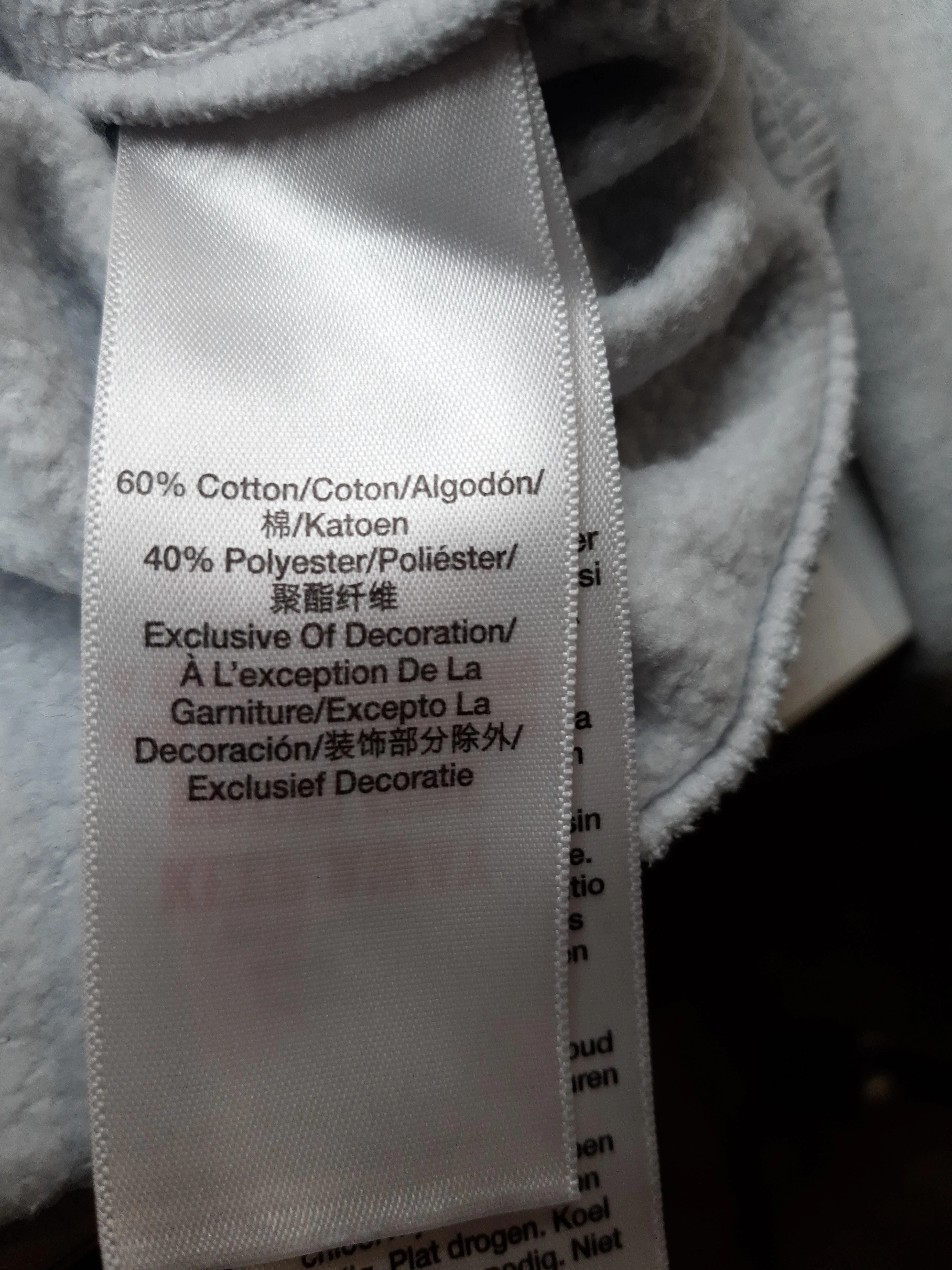 DKNY Women's Hoodie M Grey Cotton with Polyester Pullover - Image 6