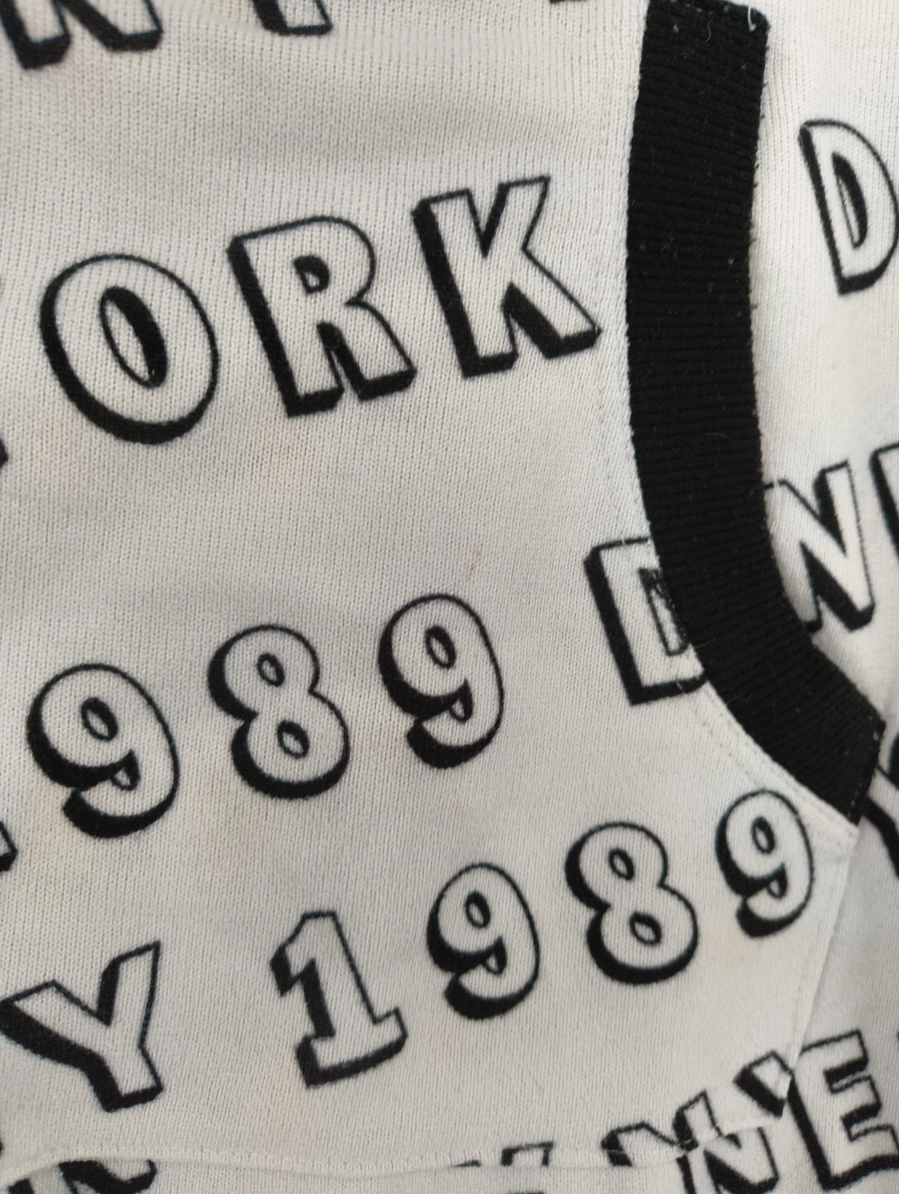 DKNY Women's Hoodie M White Graphic Polyester with Elastane Pullover - Image 5
