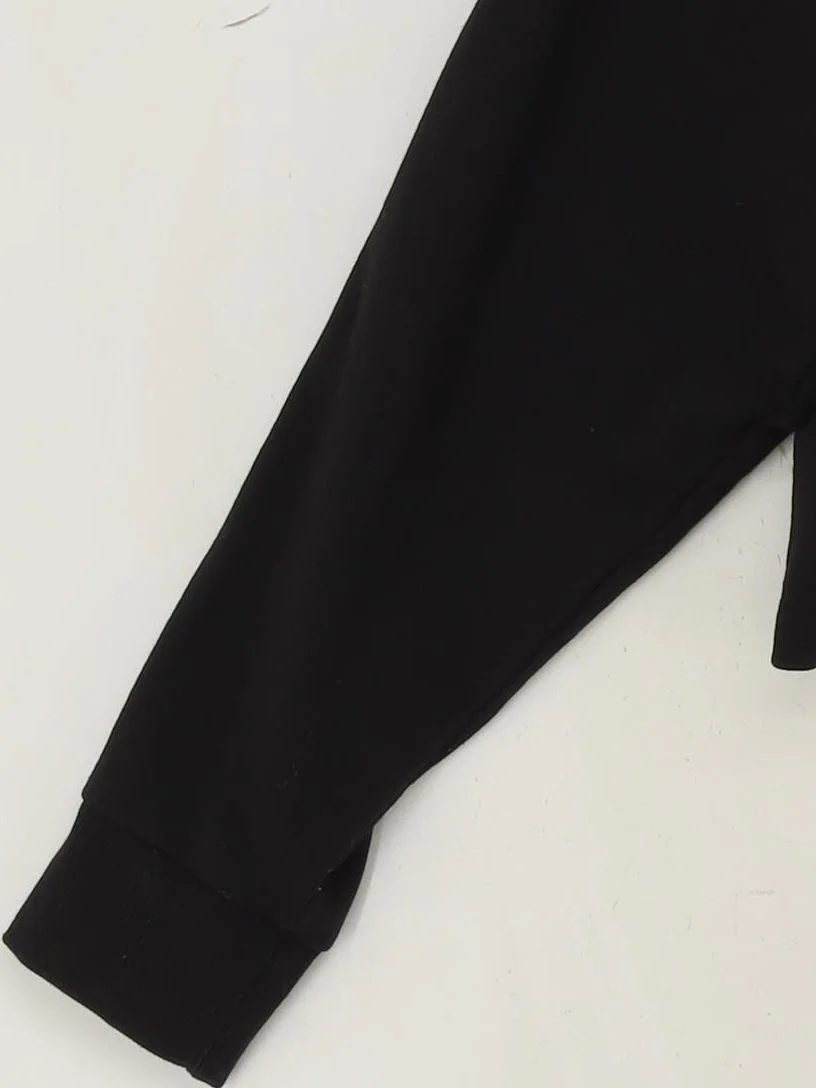 DKNY Women's Hoodie XL Black Graphic Cotton with Polyester, Spandex Pullover - Image 4