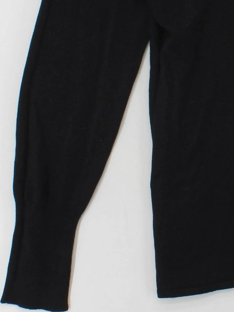 DKNY Women's Jumper M Black Cotton with Acrylic, Viscose Round Neck Pullover - Image 4