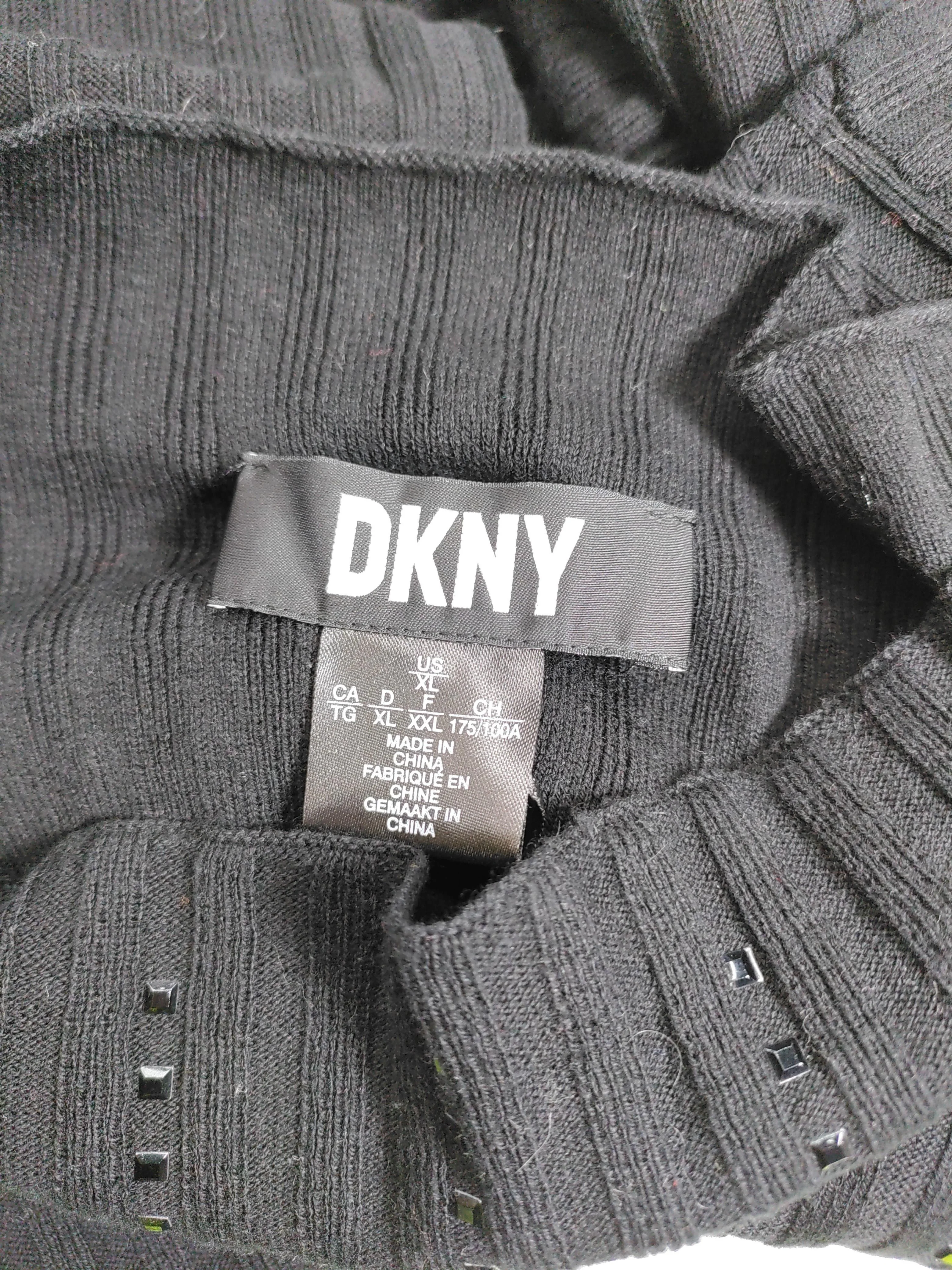 DKNY Women's Jumper XL Black 100% Cotton Round Neck Pullover - Image 5