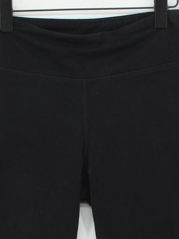 DKNY Women's Leggings L Black Graphic Cotton with Elastane Capri - Image 3