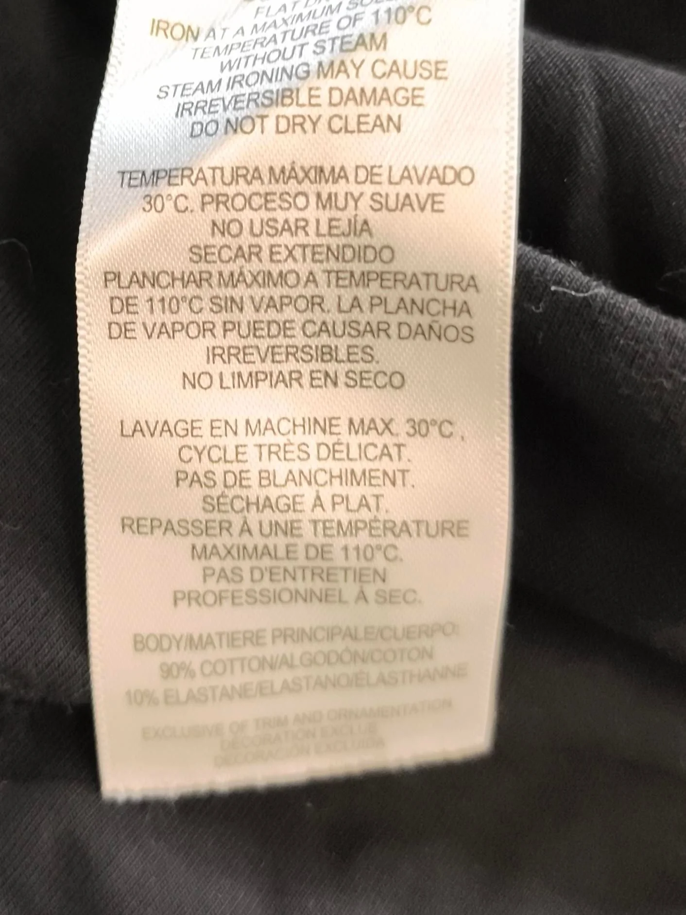 DKNY Women's Leggings M Black Cotton with Elastane Full length - Image 7