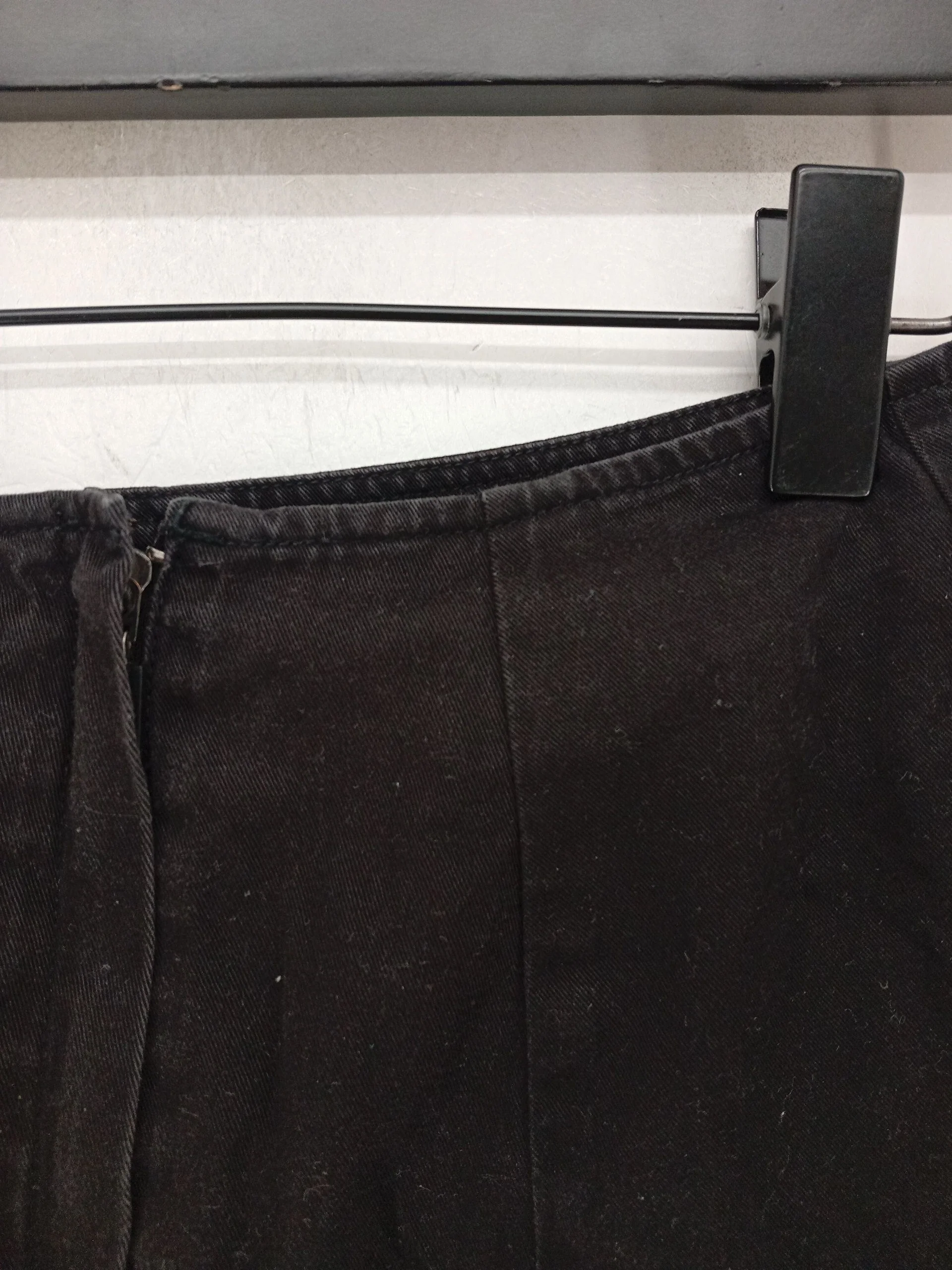 DKNY Women's Mini Skirt UK 10 Black 100% Cotton Short Mini - Image 5