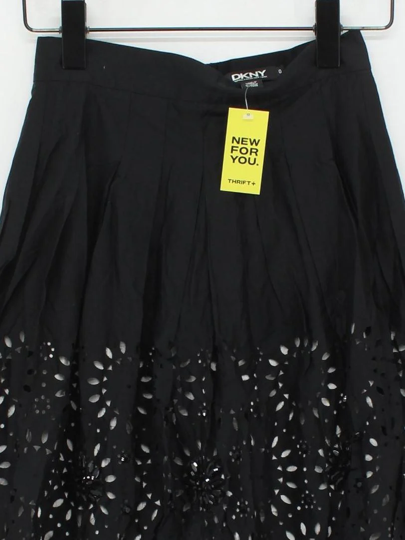 DKNY Women's Mini Skirt XXS Black 100% Other Short Mini - Image 3