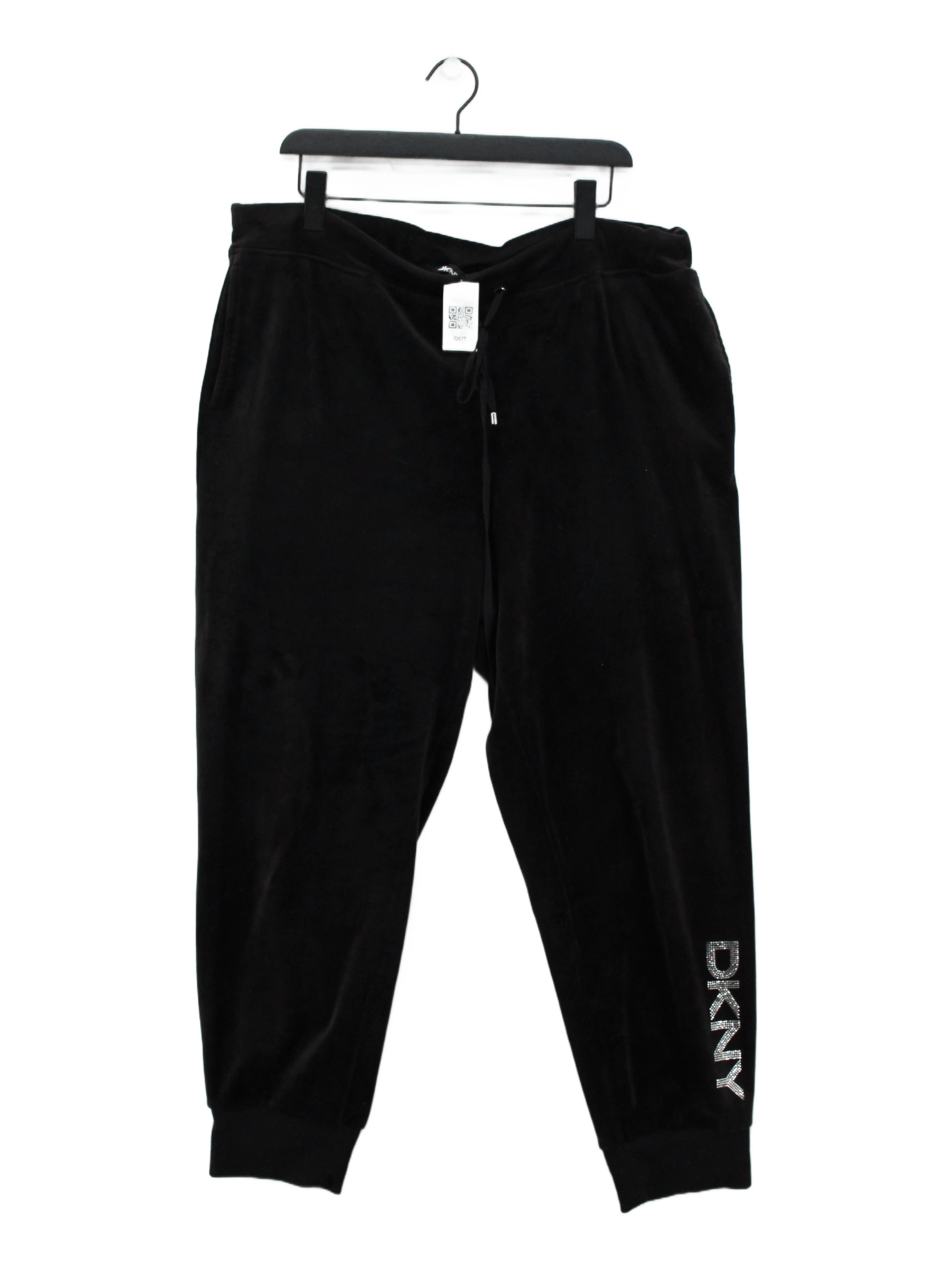 DKNY Women's Sports Bottoms M Black Polyester with Spandex Sweatpants