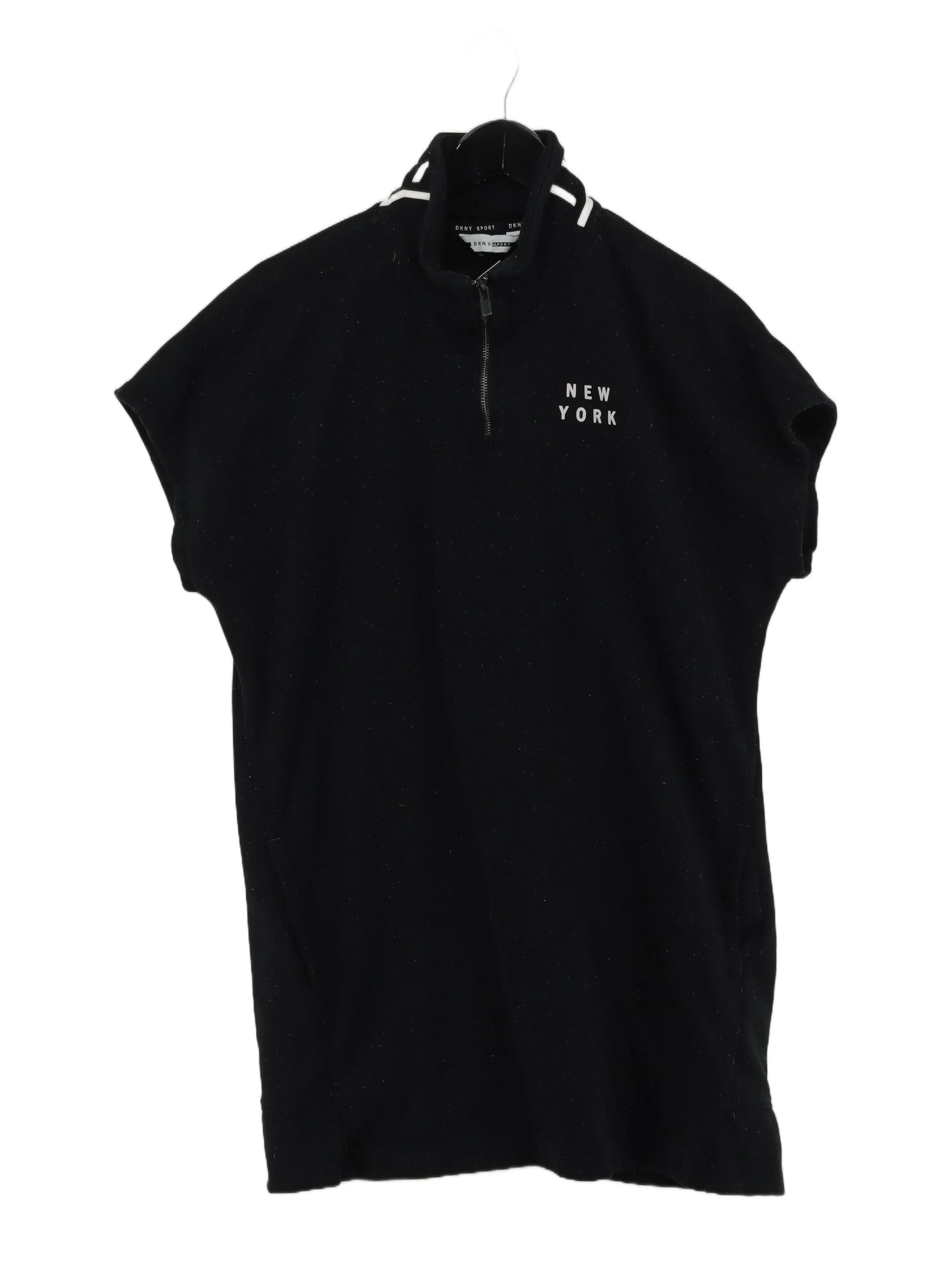 DKNY Women's T-Shirt XL Black Cotton with Polyester, Elastane Basic