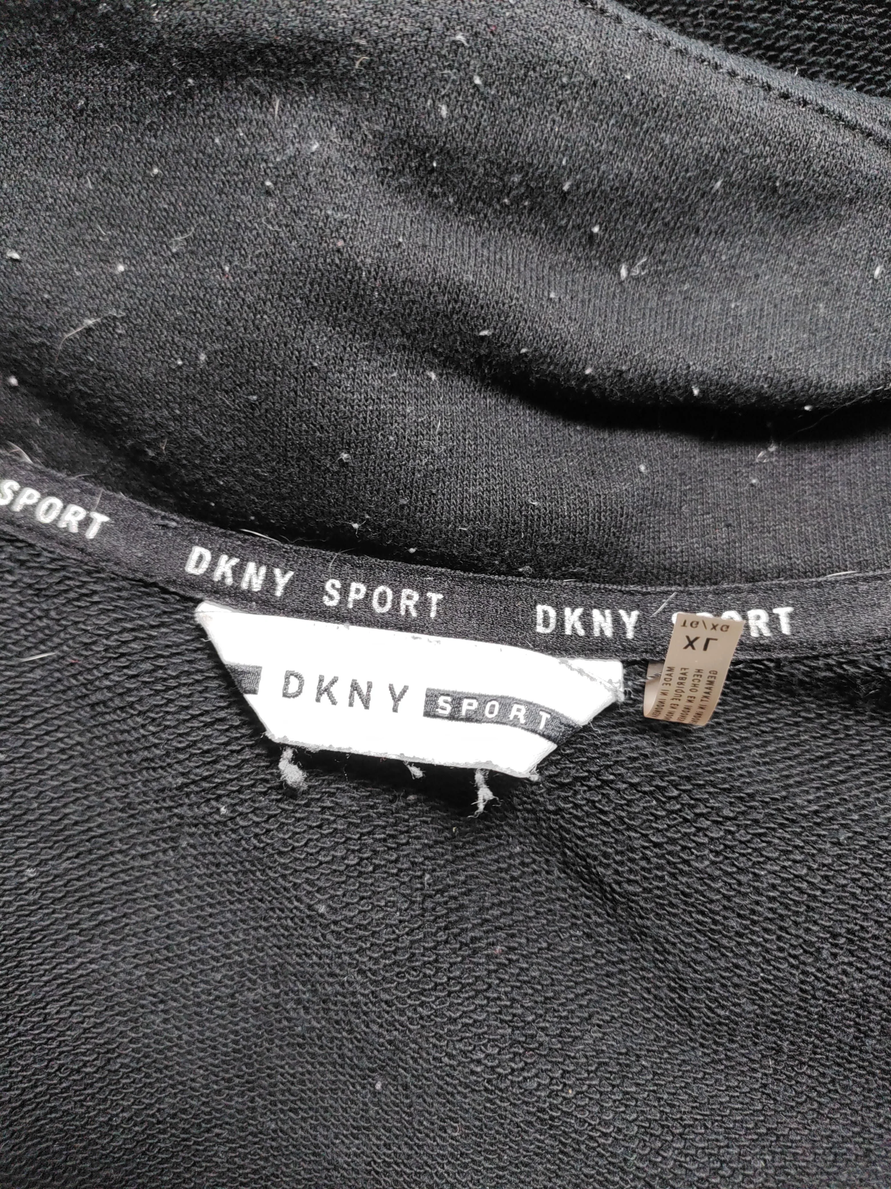 DKNY Women's T-Shirt XL Black Cotton with Polyester, Elastane Basic - Image 5
