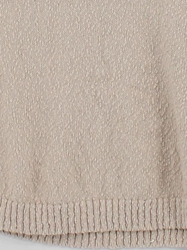 DKNY Women's Top L Cream 100% Cotton Sleeveless Round Neck Basic - Image 4