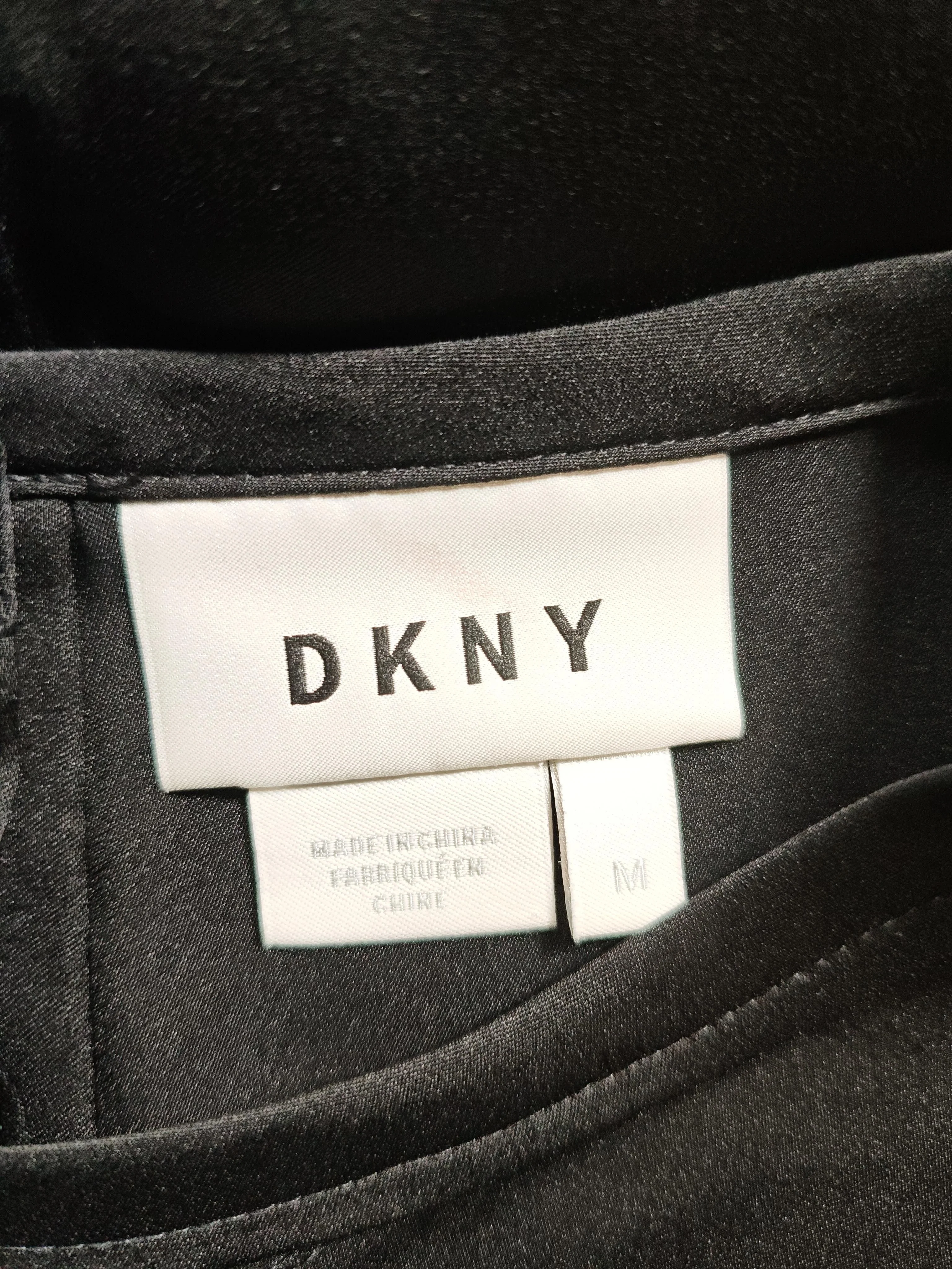 DKNY Women's Top M Black Silk with Elastane Sleeveless Round Neck Basic - Image 5