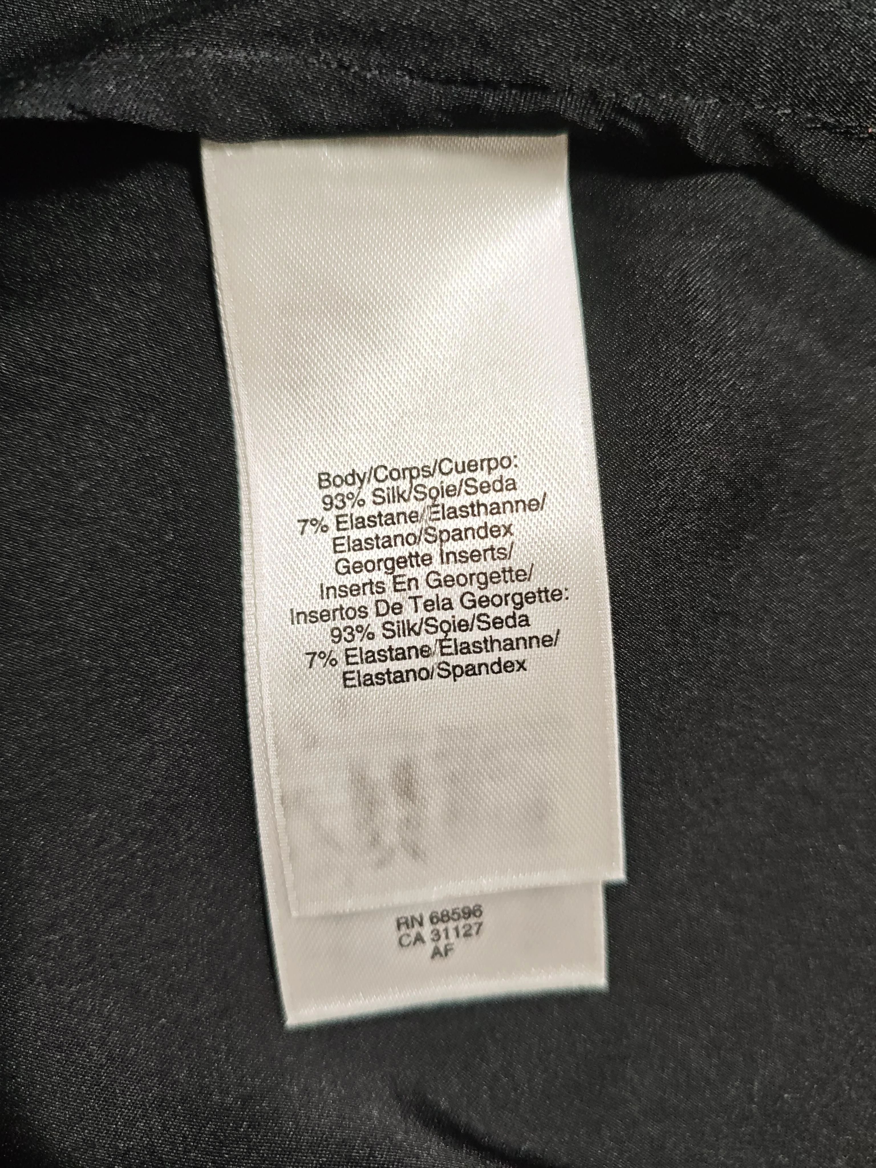 DKNY Women's Top M Black Silk with Elastane Sleeveless Round Neck Basic - Image 6