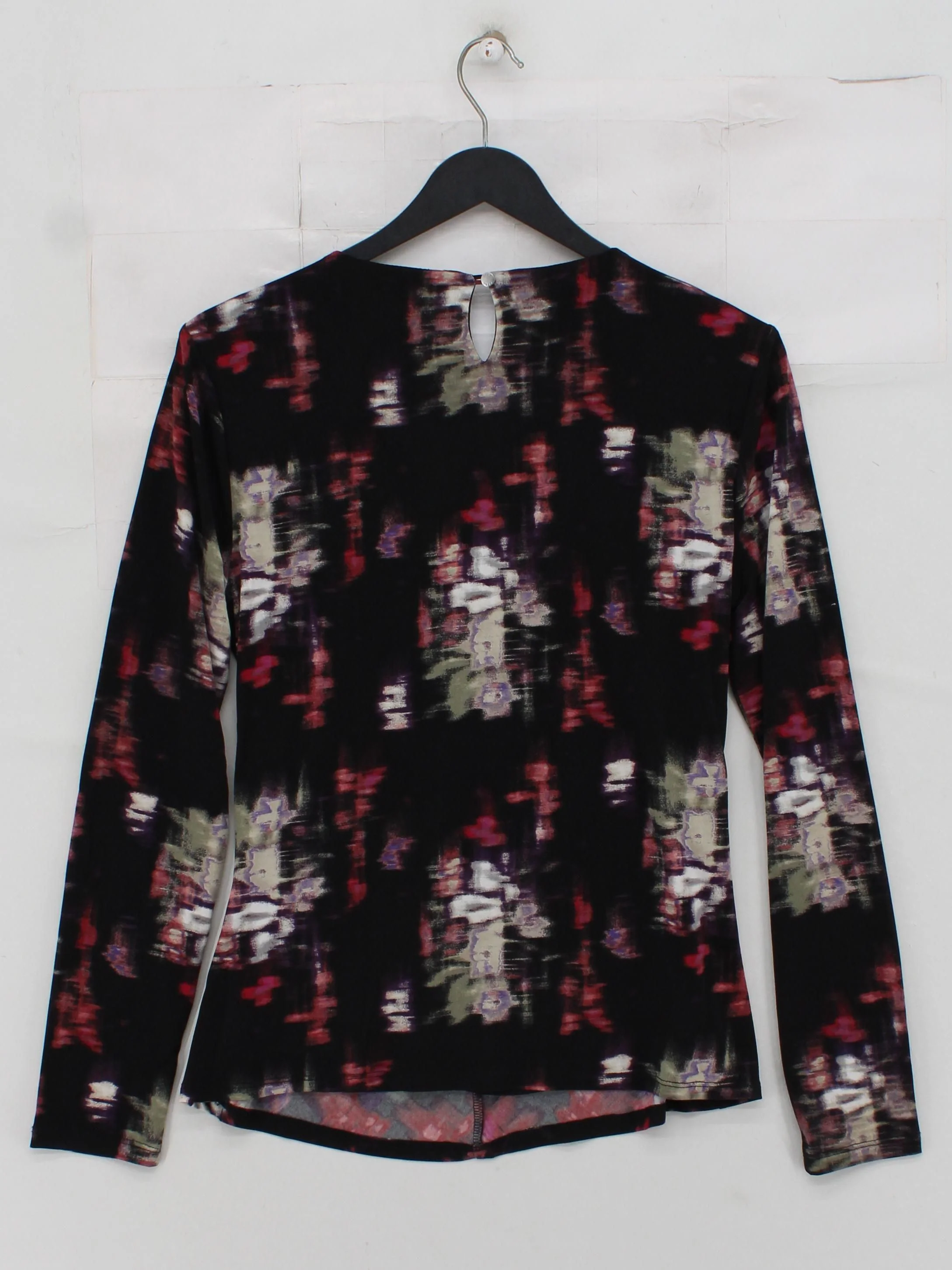 DKNY Women's Top S Black 100% Other Long Sleeve Round Neck Basic - Image 2