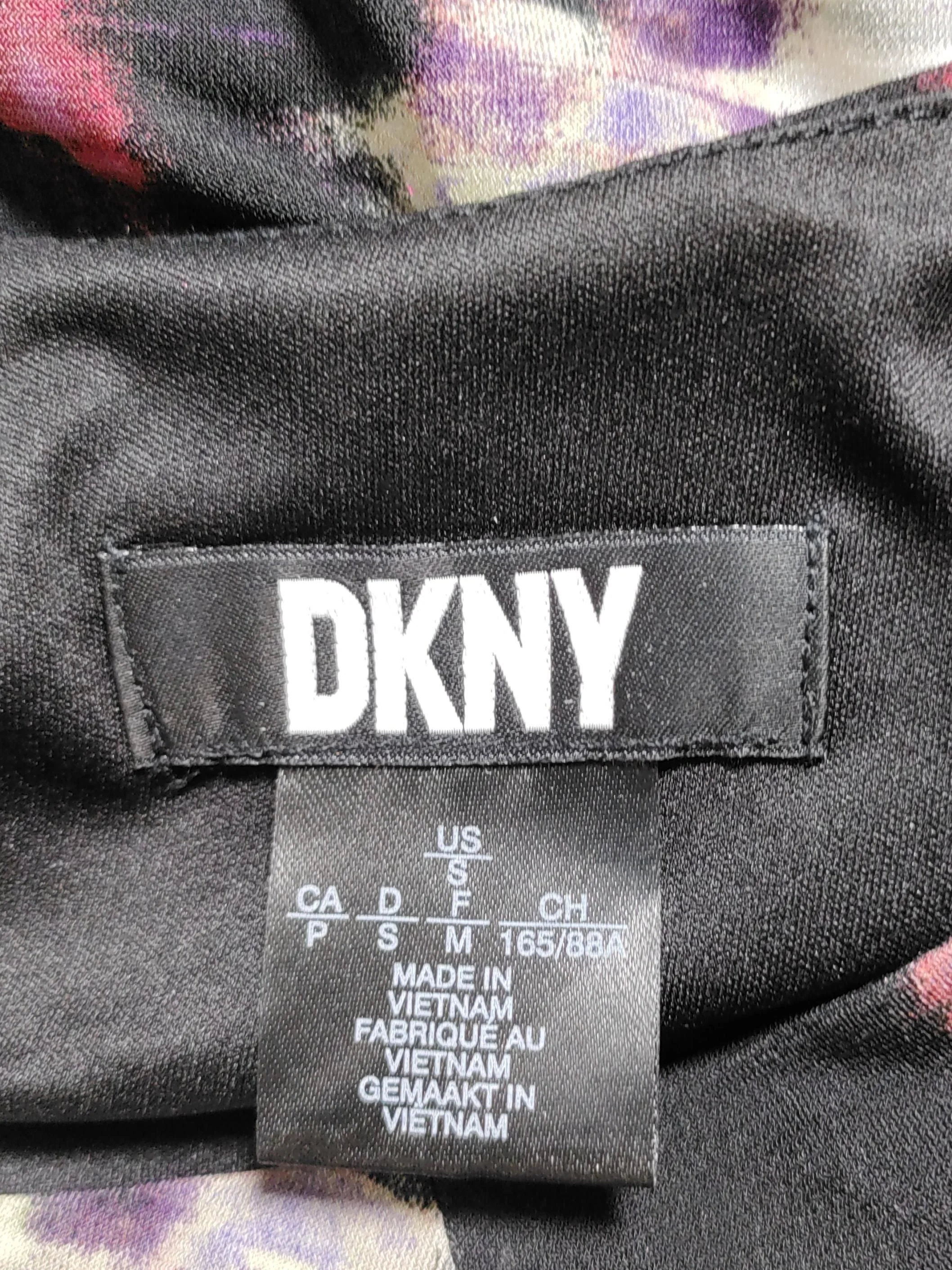 DKNY Women's Top S Black 100% Other Long Sleeve Round Neck Basic - Image 5