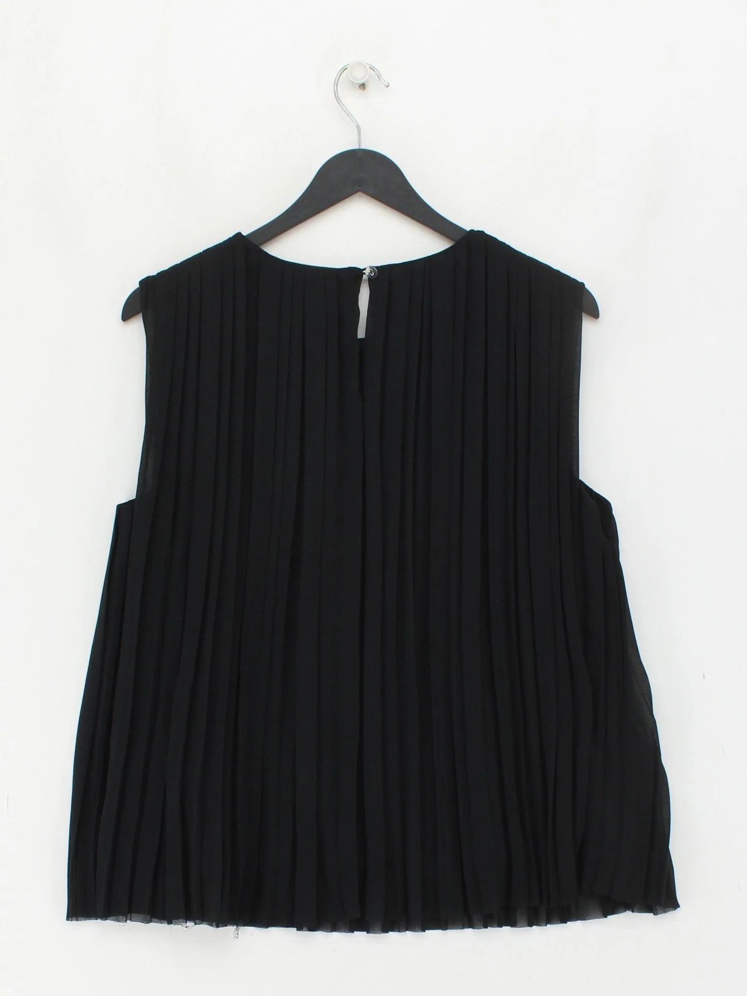 DKNY Women's Top S Black 100% Polyester Sleeveless Round Neck Basic - Image 2