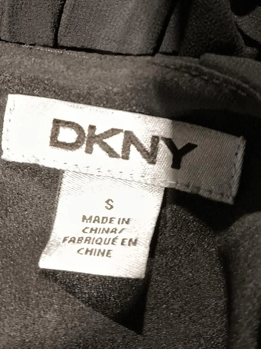 DKNY Women's Top S Black 100% Polyester Sleeveless Round Neck Basic - Image 5