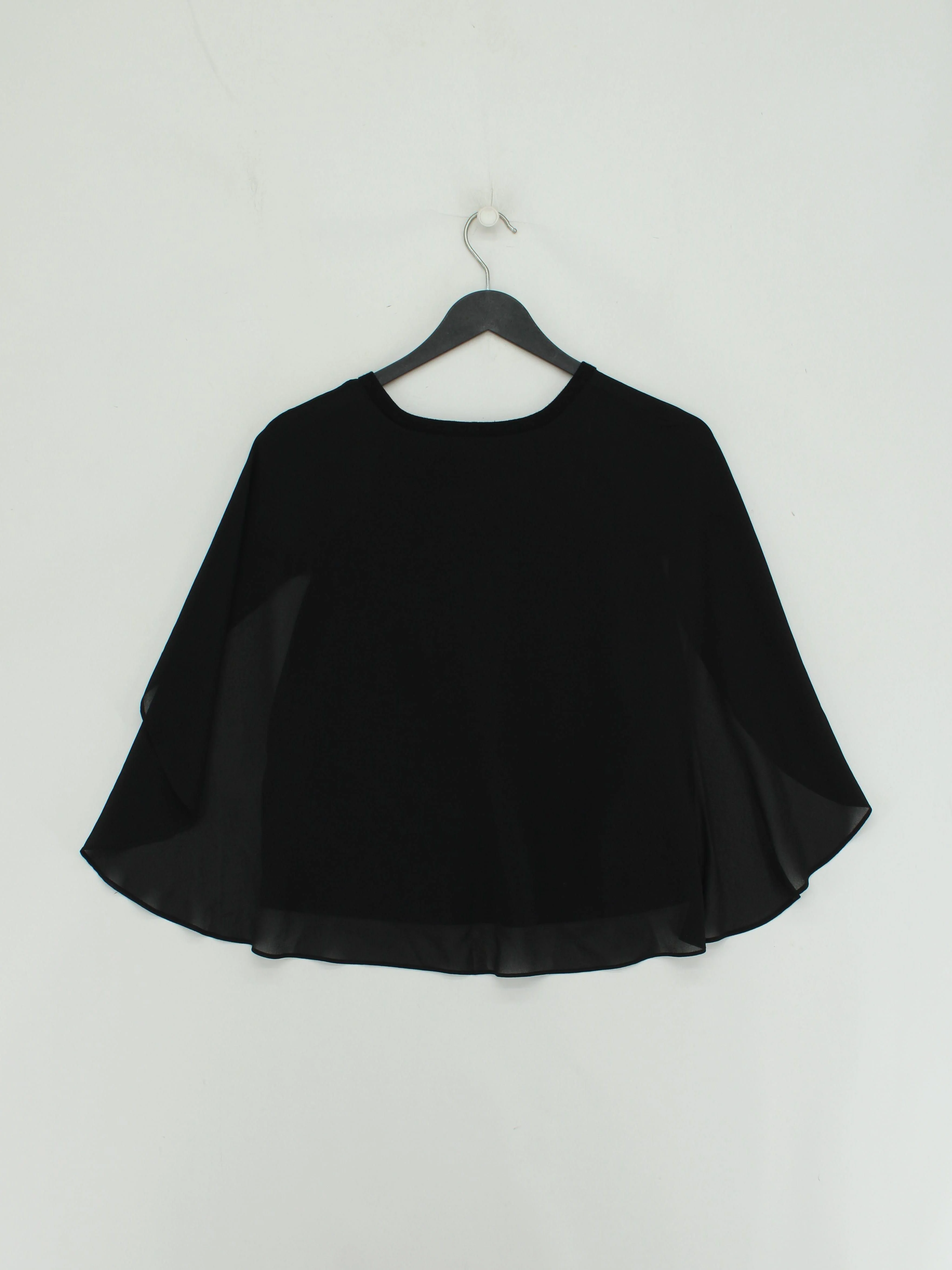 DKNY Women's Top S Black Rayon with Polyester Sleeveless Round Neck Basic - Image 2
