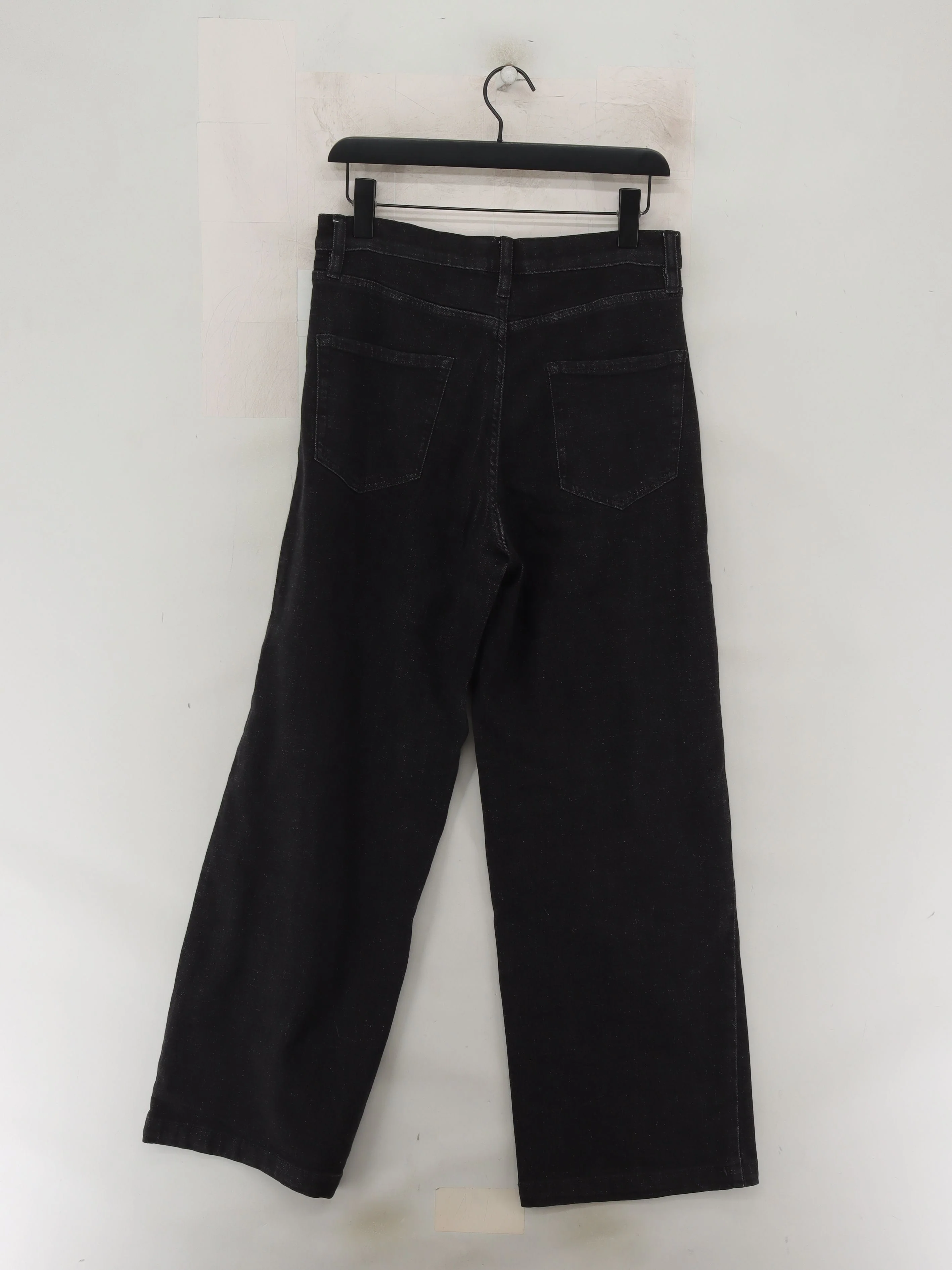 DKNY Women's Trousers W 29 in Black 100% Other Wide-Leg Chino - Image 2