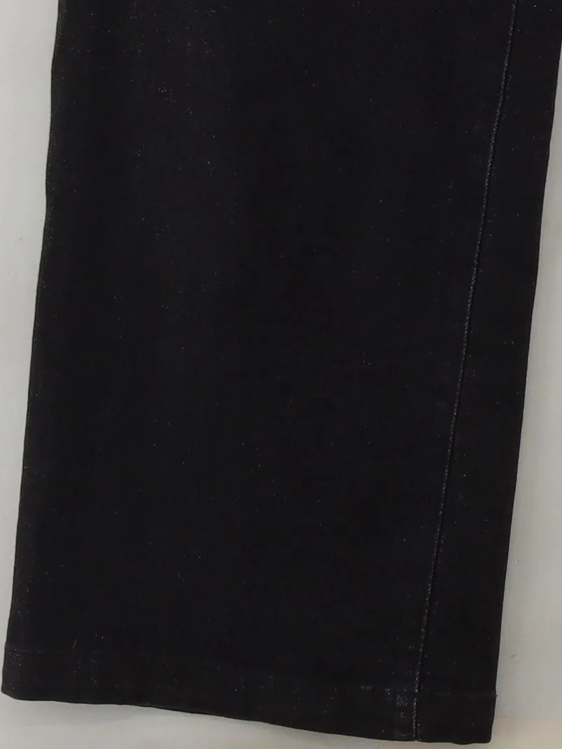 DKNY Women's Trousers W 29 in Black 100% Other Wide-Leg Chino - Image 4