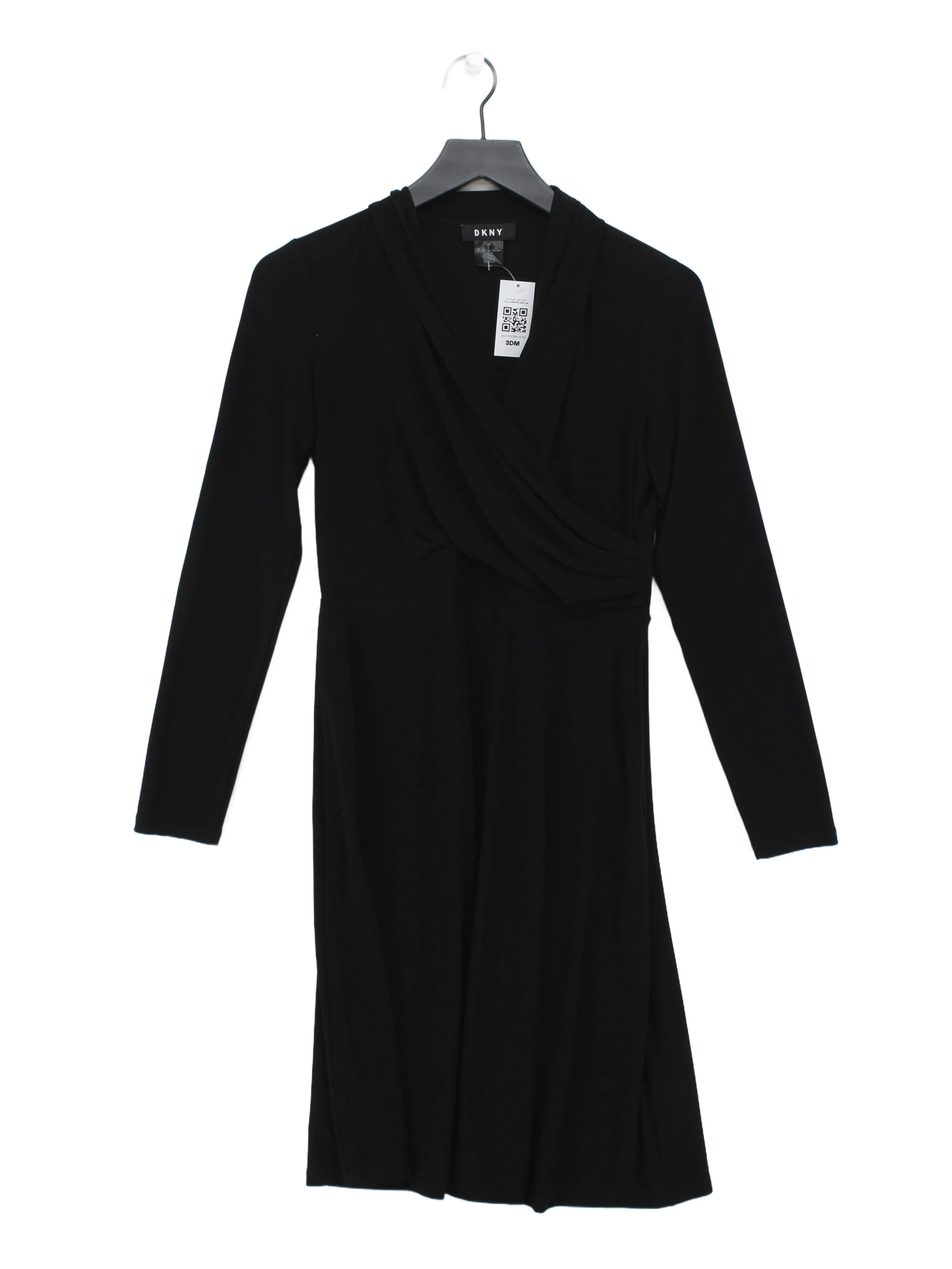 DKNY Wrap Mini Dress in Black