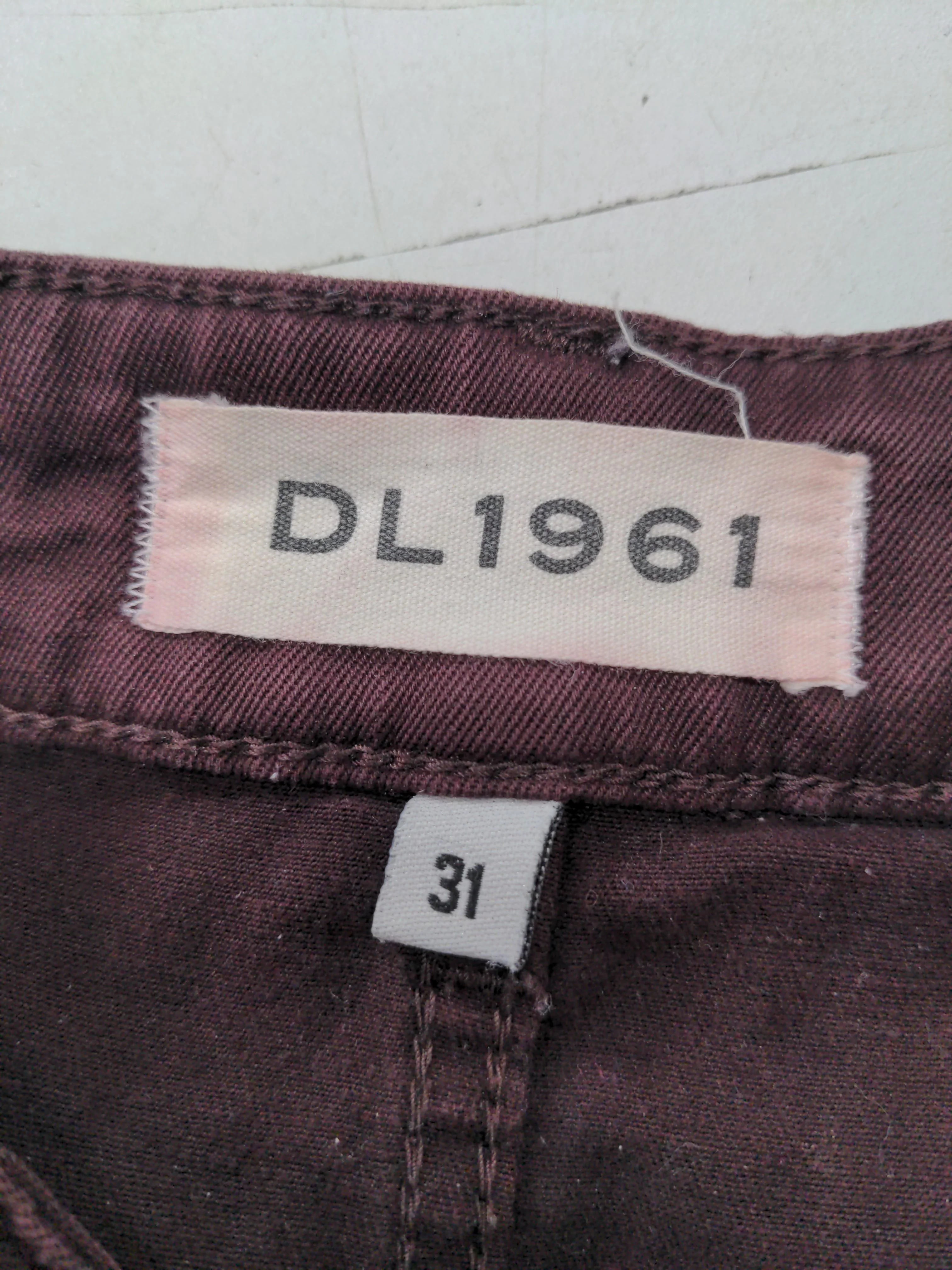 DL1961 Women's Jeans W 31 in Red Cotton with Polyester, Elastane Skinny - Image 5