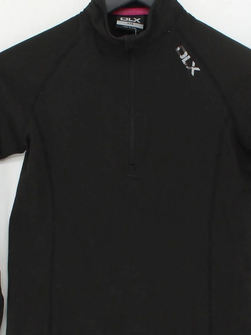 DLX Women's Hoodie XXS Black Polyester with Elastane Pullover - Image 3