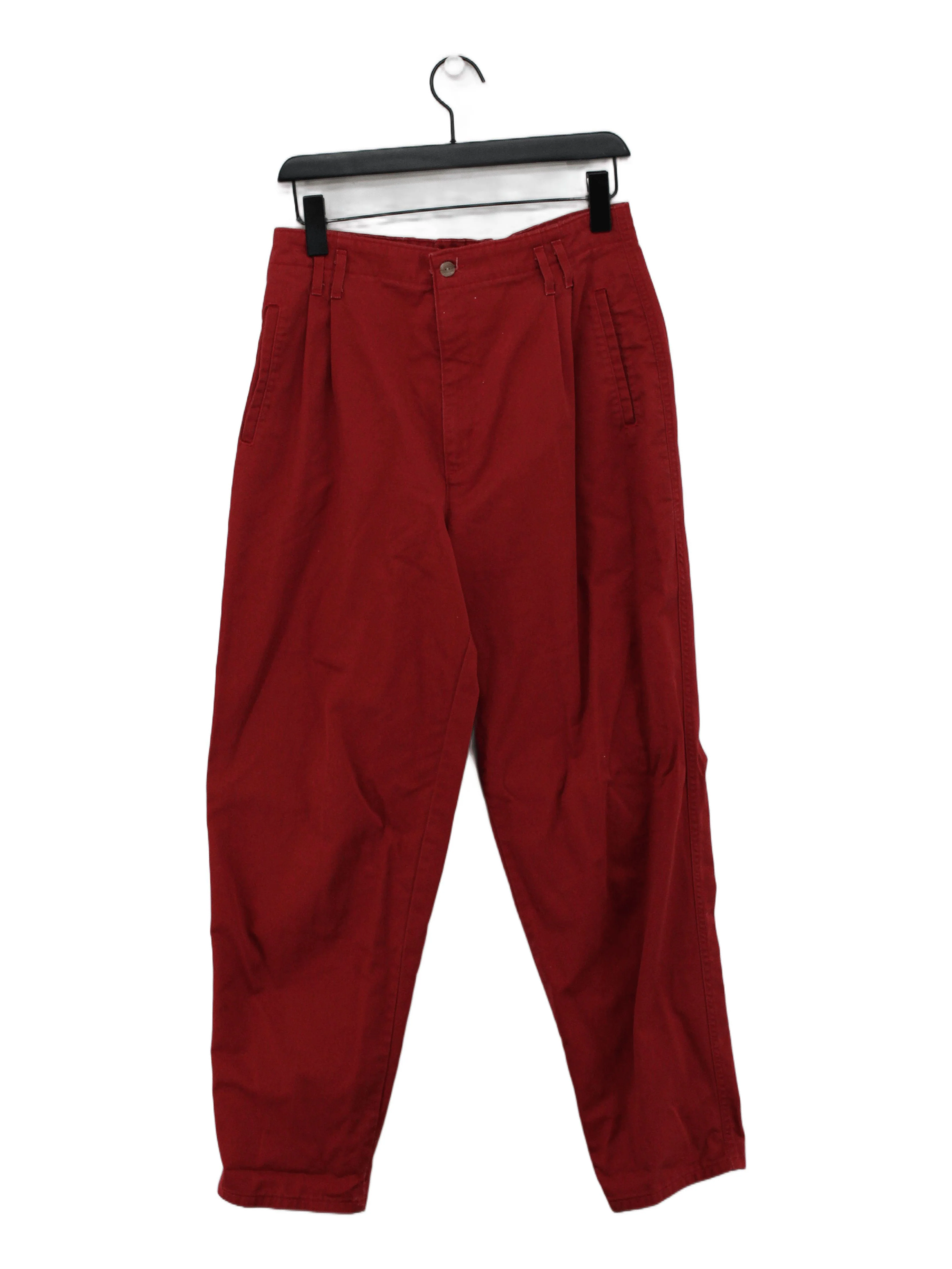 DOCKERS Men's Trousers M Red 100% Cotton Tapered Chino