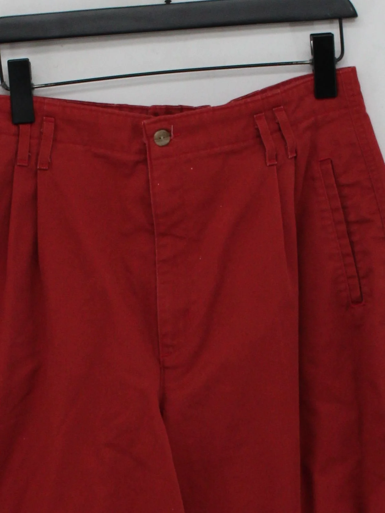 DOCKERS Men's Trousers M Red 100% Cotton Tapered Chino - Image 3