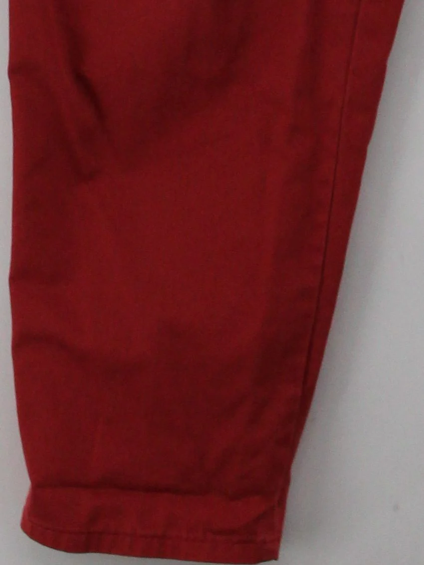 DOCKERS Men's Trousers M Red 100% Cotton Tapered Chino - Image 4