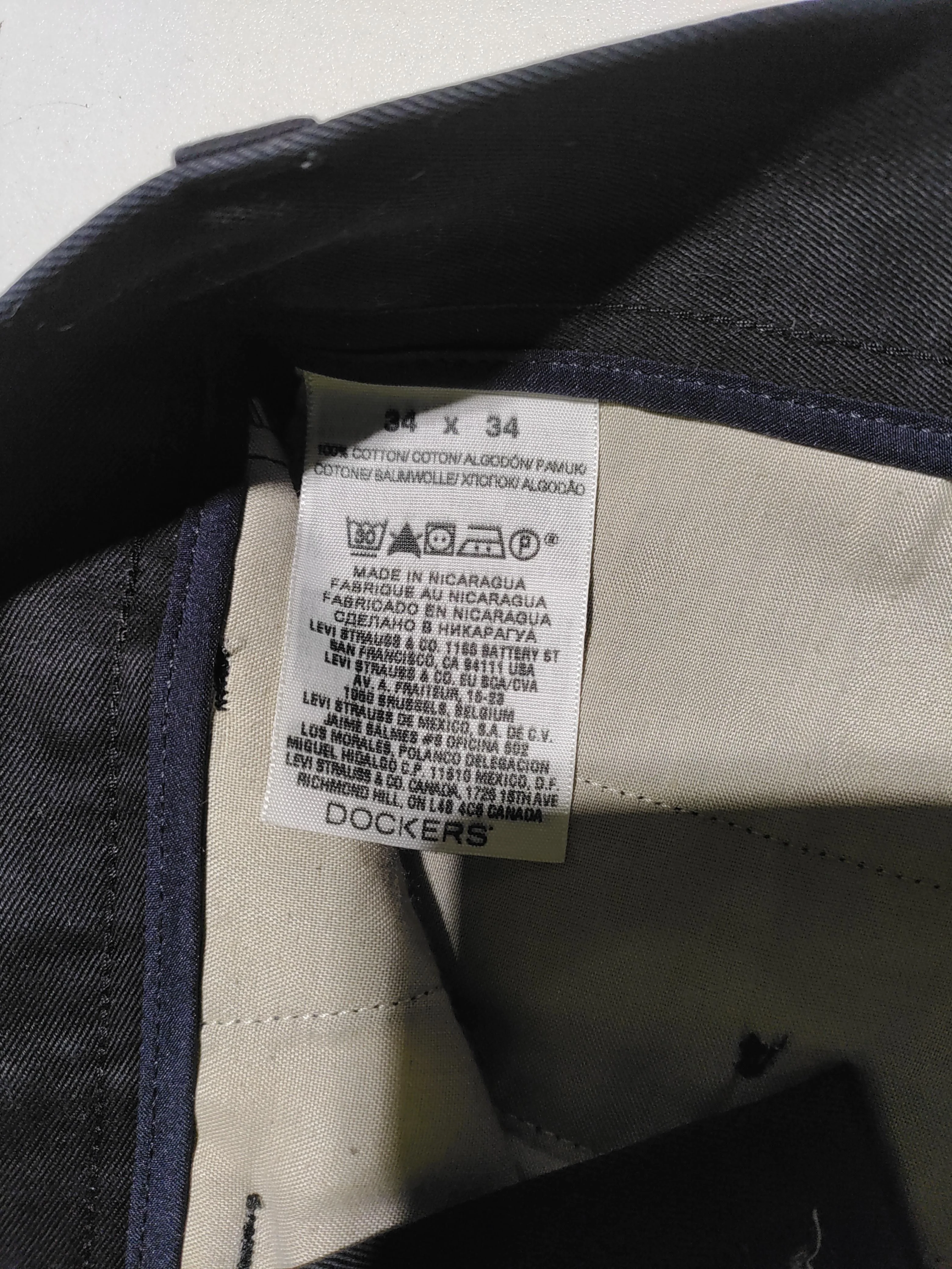 DOCKERS Men's Trousers W 34 in; L 34 in Black 100% Cotton Straight Chino - Image 6