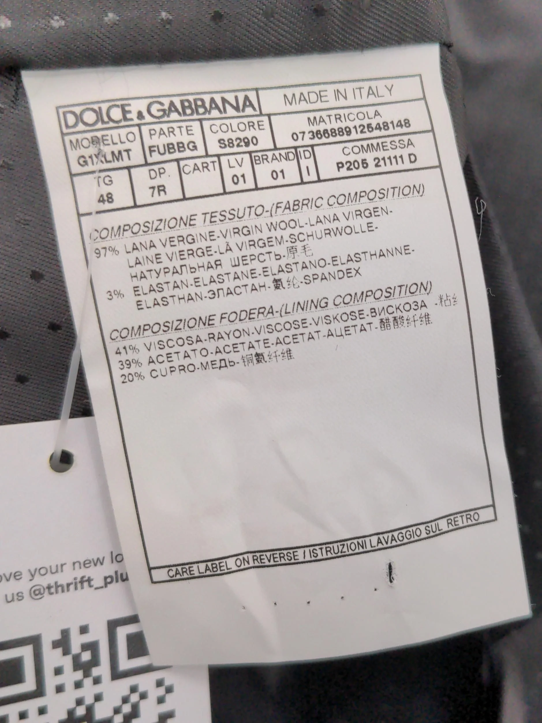Dolce & Gabbana Men's Coat M Black Wool with Elastane, Viscose, Acetate Overcoat - Image 7