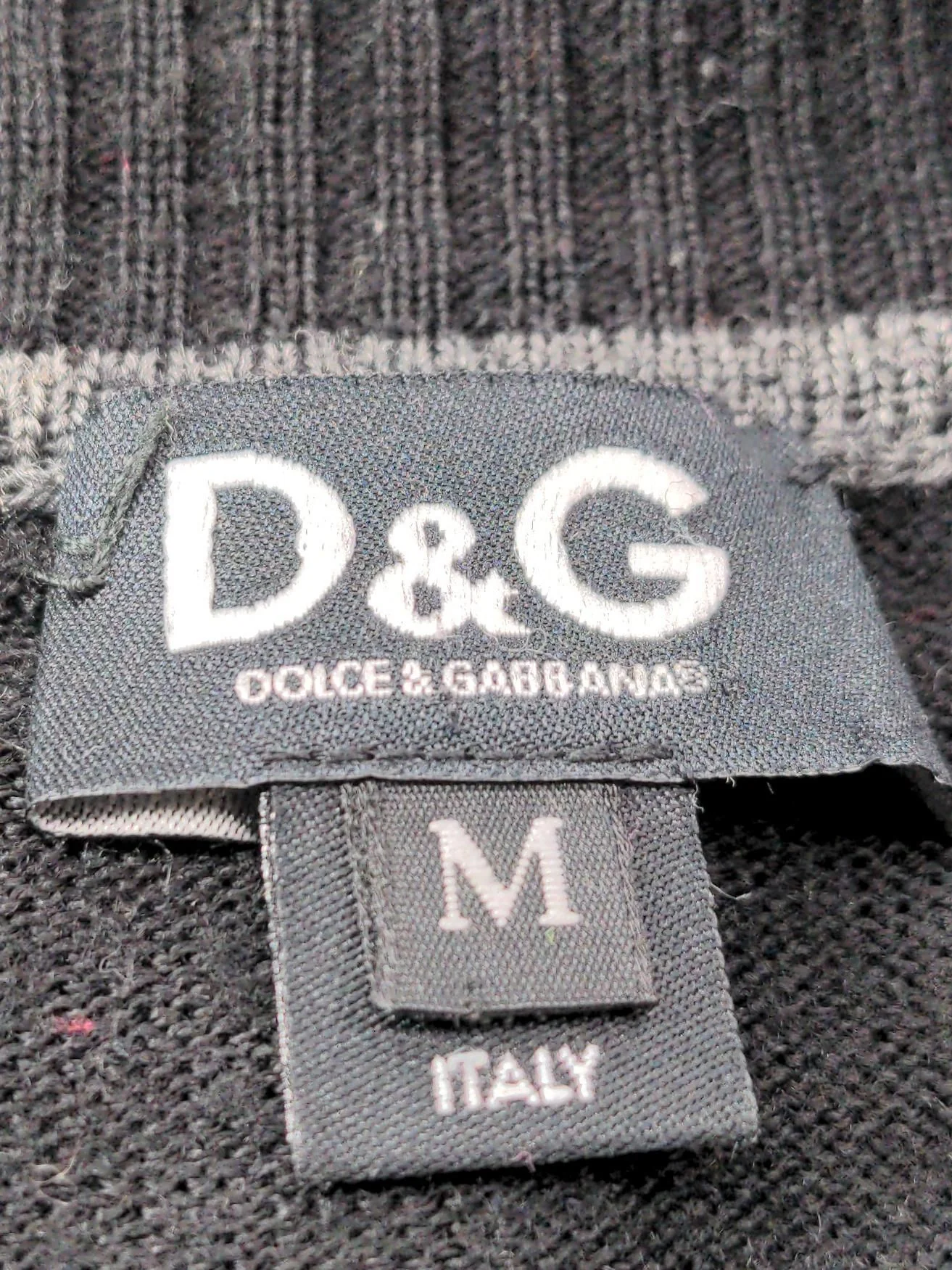 Dolce & Gabbana Men's Jumper M Black Wool with Acetate V-Neck Pullover - Image 7