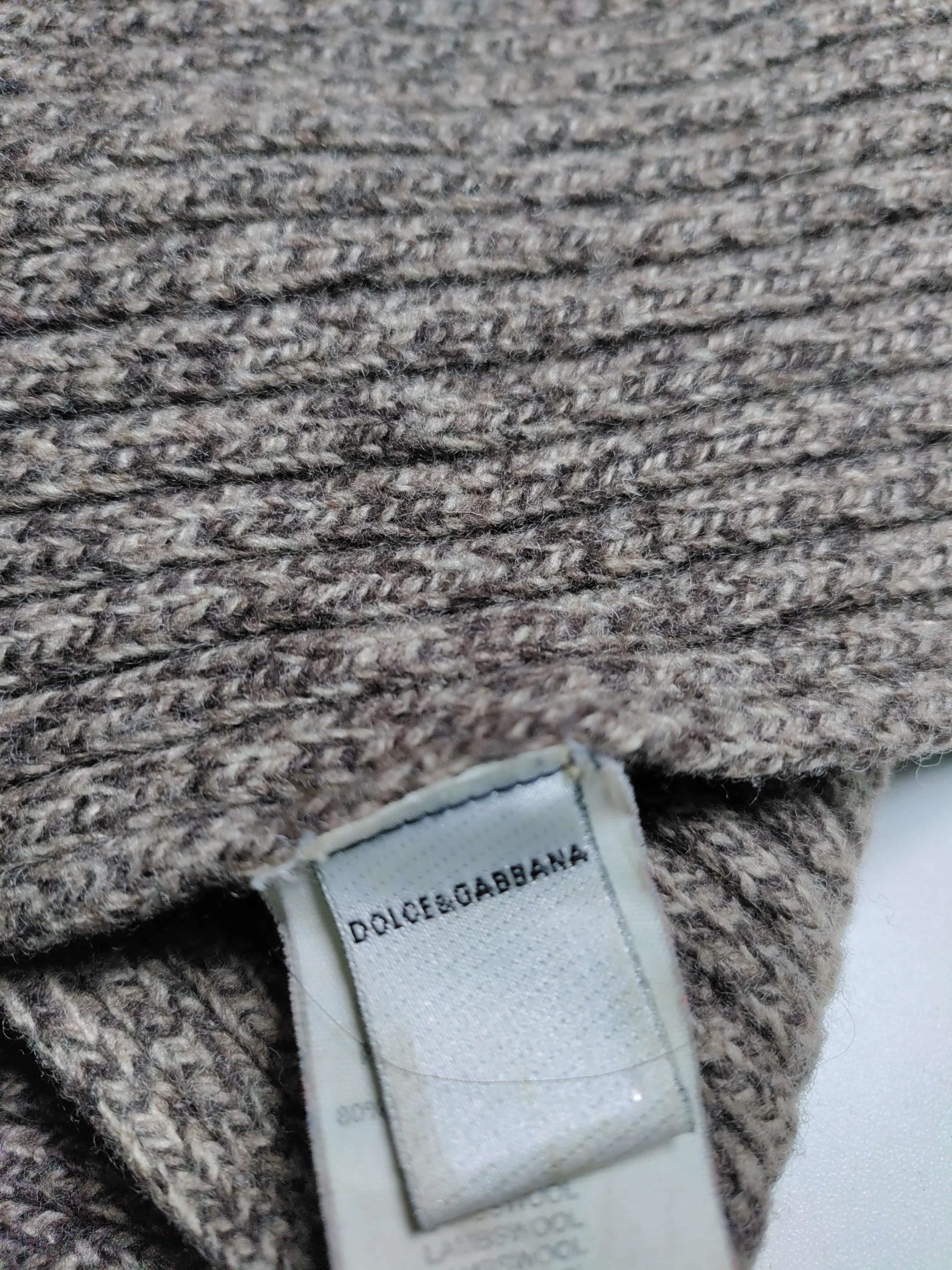 Dolce & Gabbana Men's Scarf Brown Wool with Polyamide Scarf - Image 5