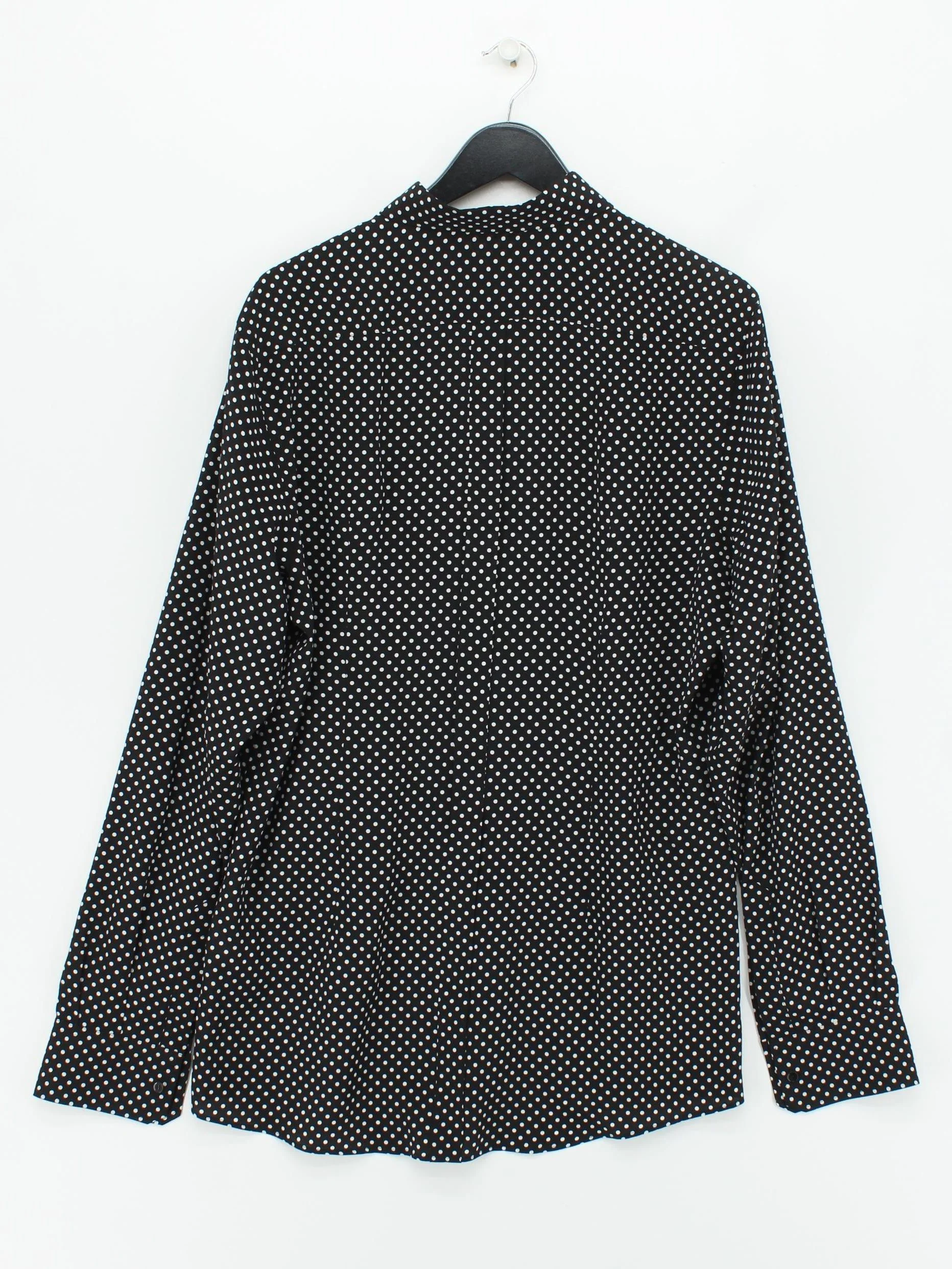 Dolce & Gabbana Men's Shirt L Black Polkadot 100% Silk Basic - Image 2