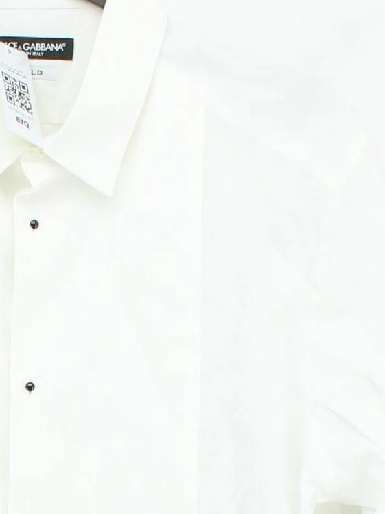 Dolce & Gabbana Men's Shirt S White 100% Cotton Basic - Image 3