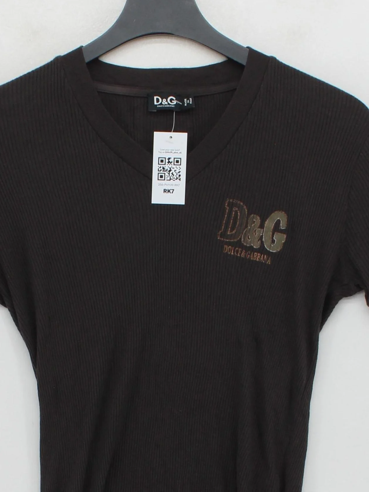 Dolce & Gabbana Men's T-Shirt L Brown 100% Cotton Basic - Image 3