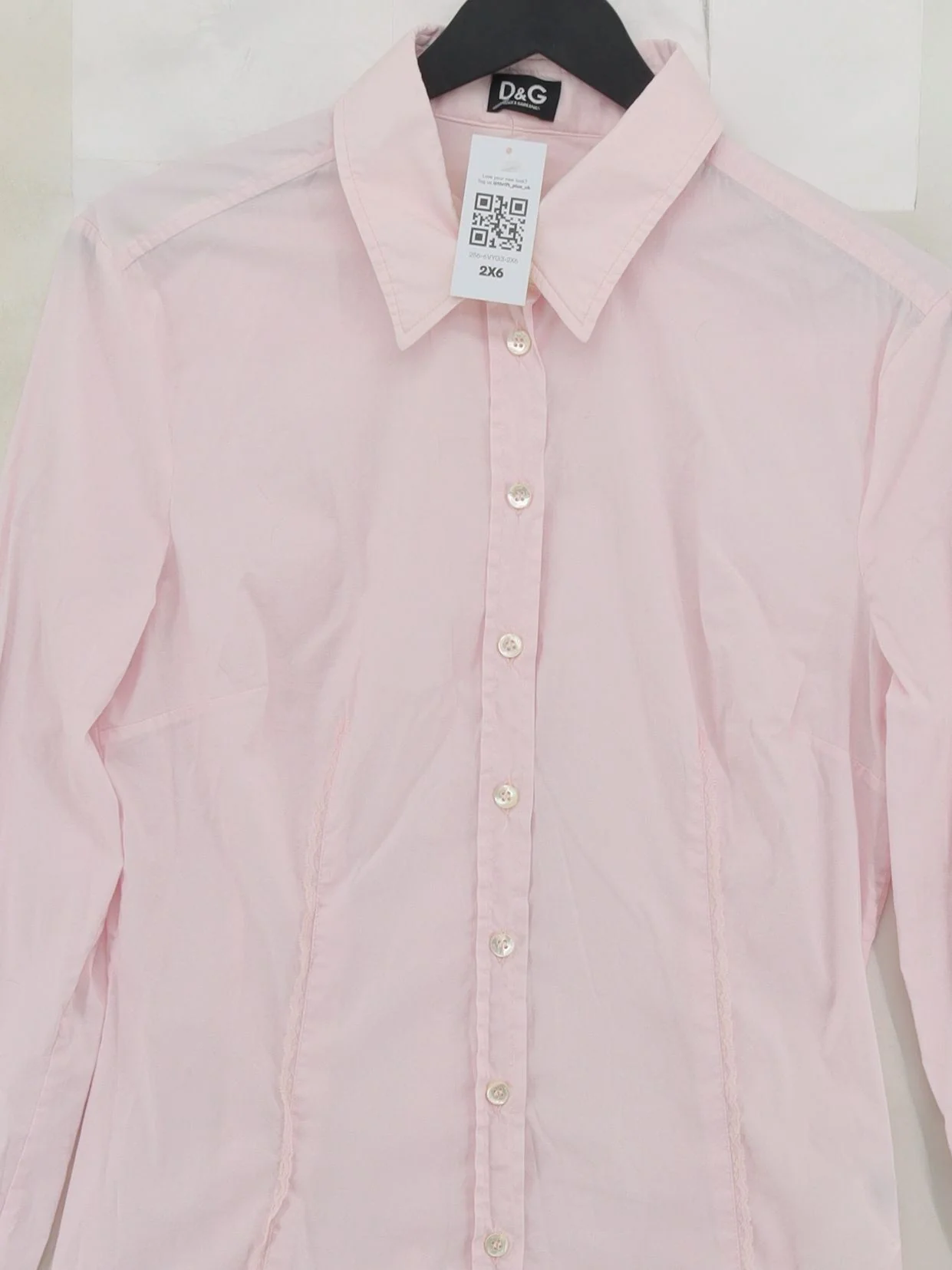 Dolce & Gabbana Women's Shirt UK 14 Pink Cotton with Polyamide, Elastane Basic - Image 3