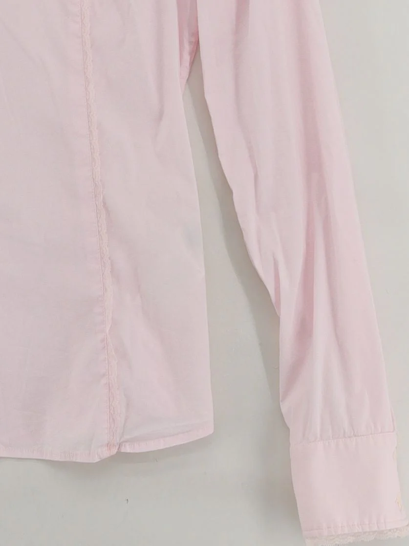 Dolce & Gabbana Women's Shirt UK 14 Pink Cotton with Polyamide, Elastane Basic - Image 4