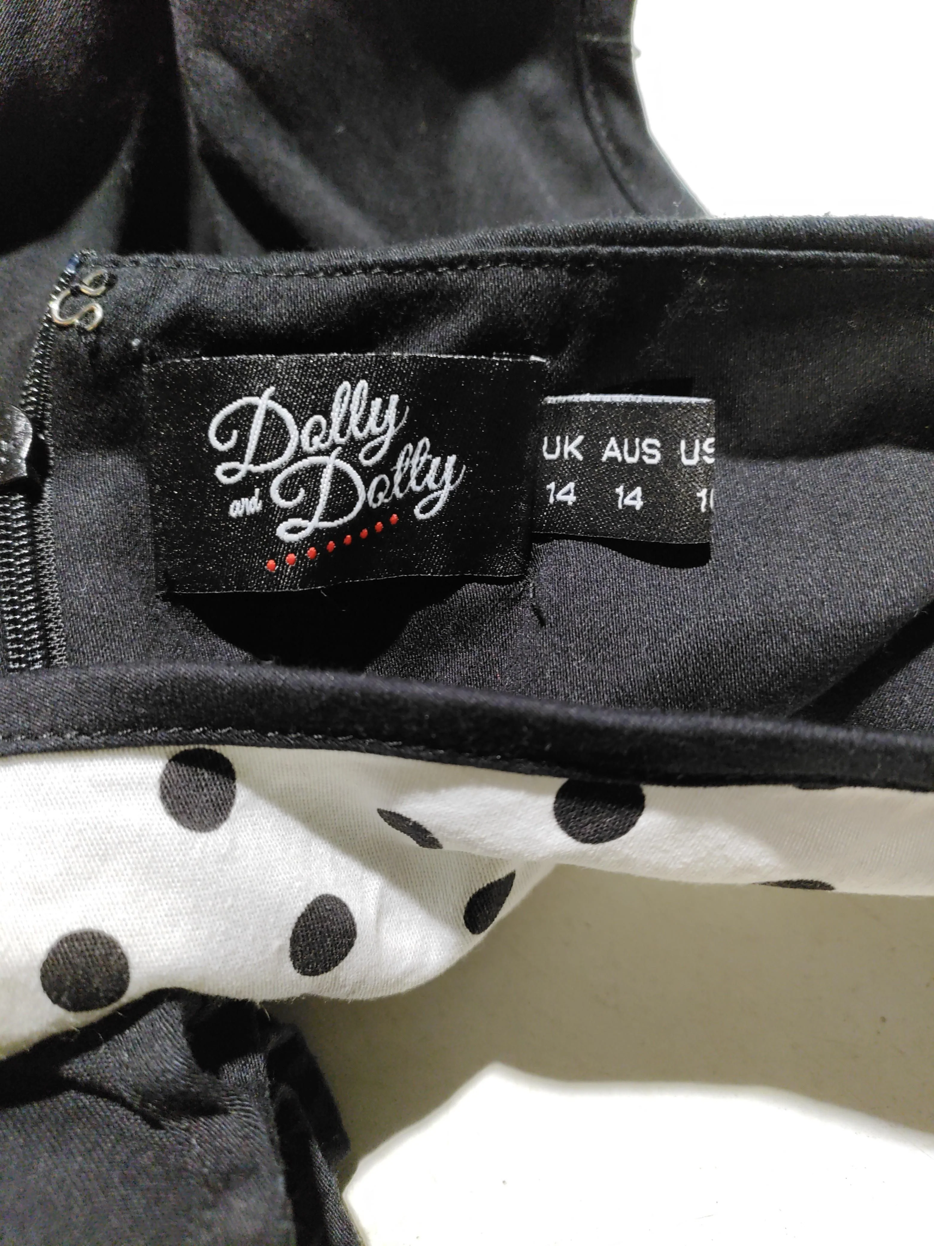 Dolly and Dotty Skater Midi Dress UK14 in Black - Image 5