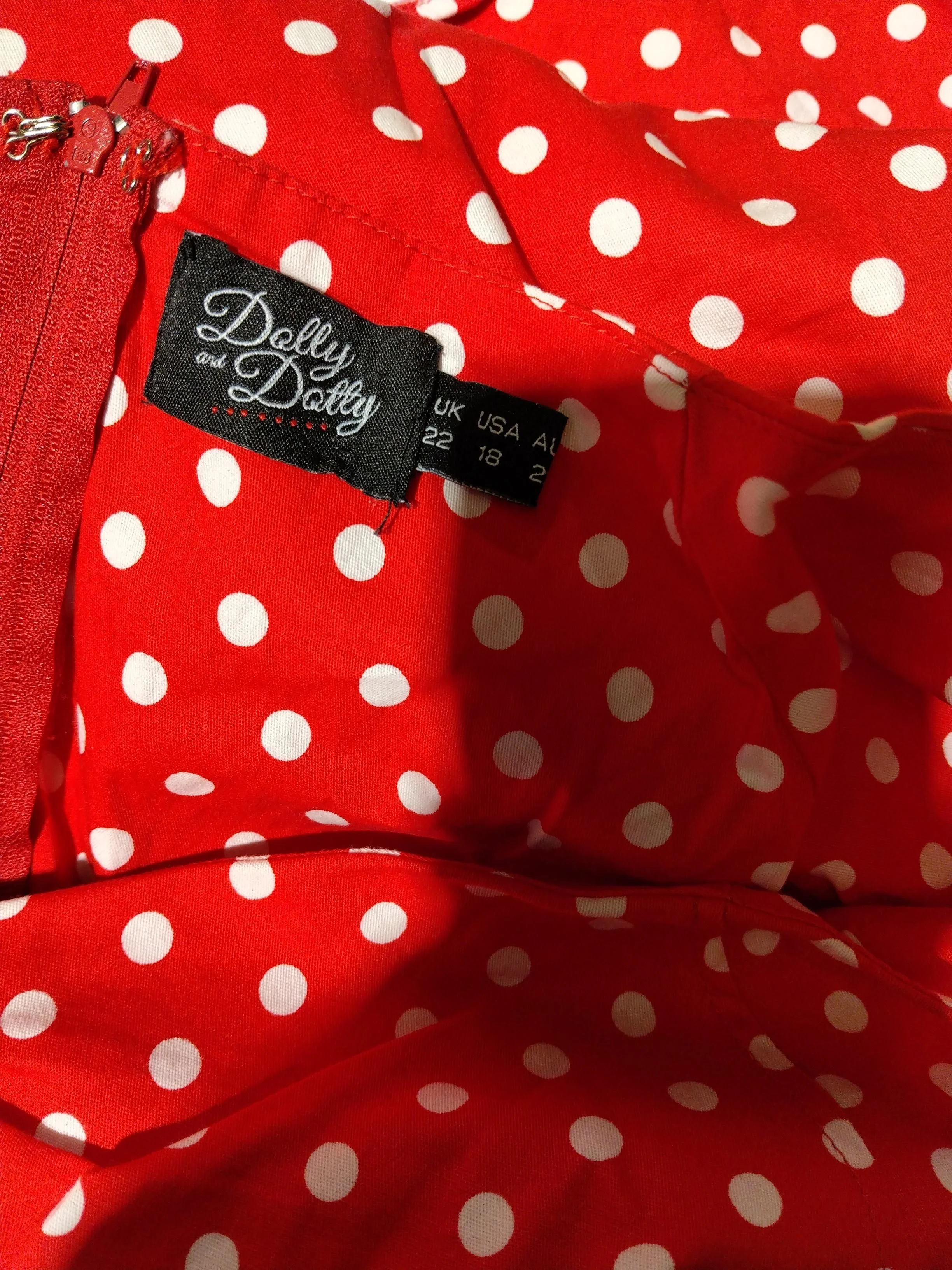 Dolly and Dotty Skater Midi Dress UK22 in Red - Image 5