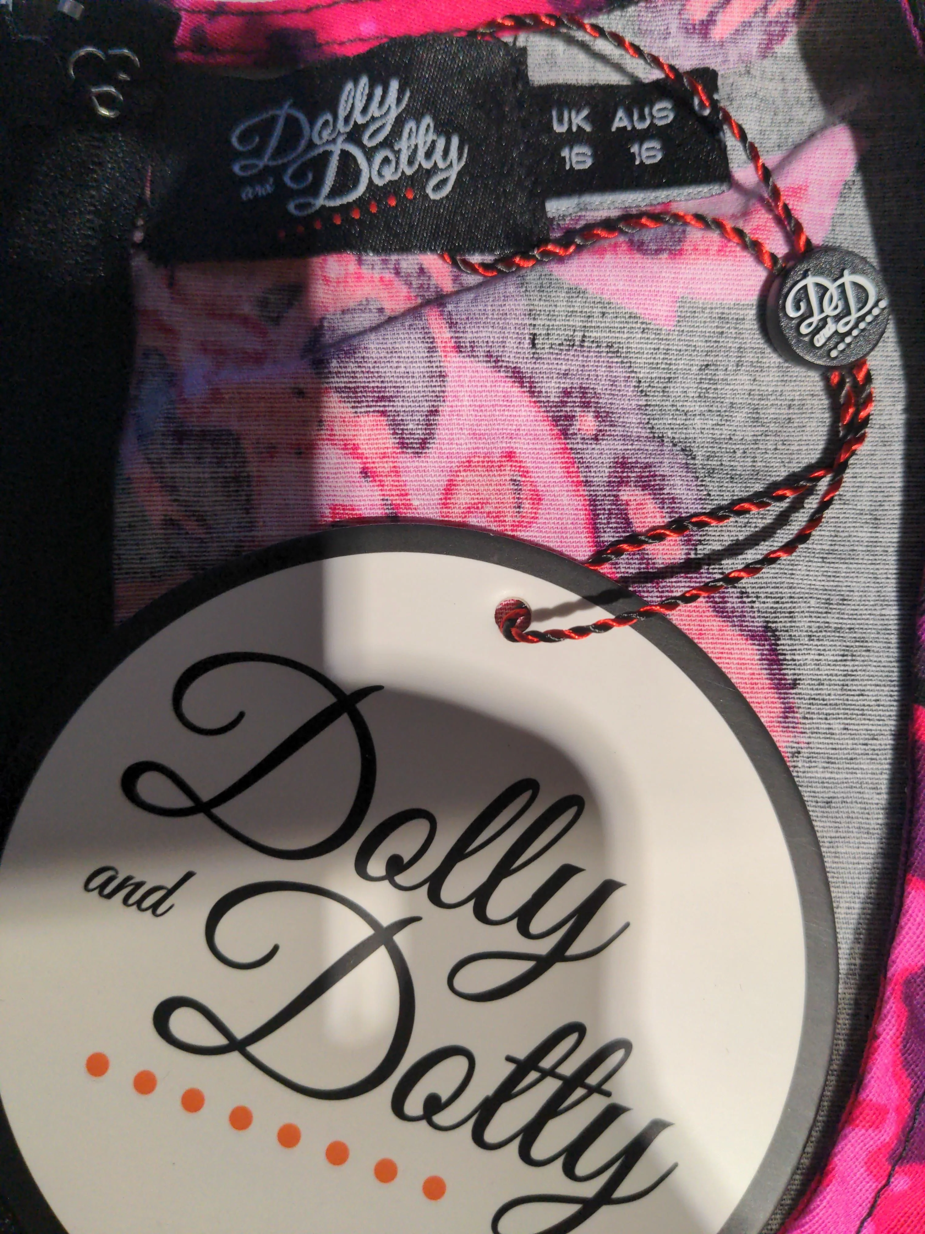 Dolly and Dotty Wrap Mini Dress UK16 in Black - Image 5