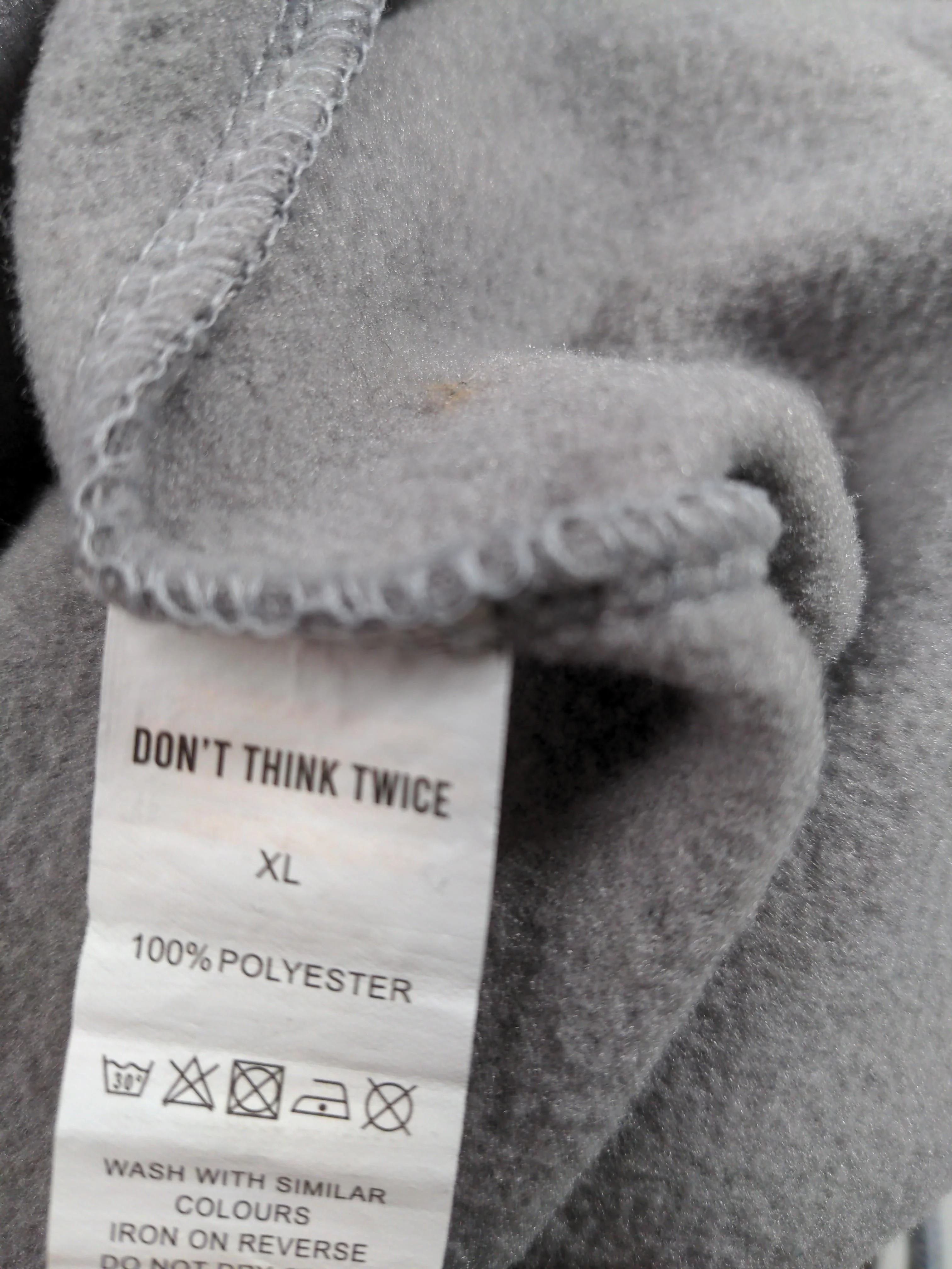 Don''t Think Twice Men's Sports Bottoms XL Grey 100% Polyester Sweatpants - Image 7