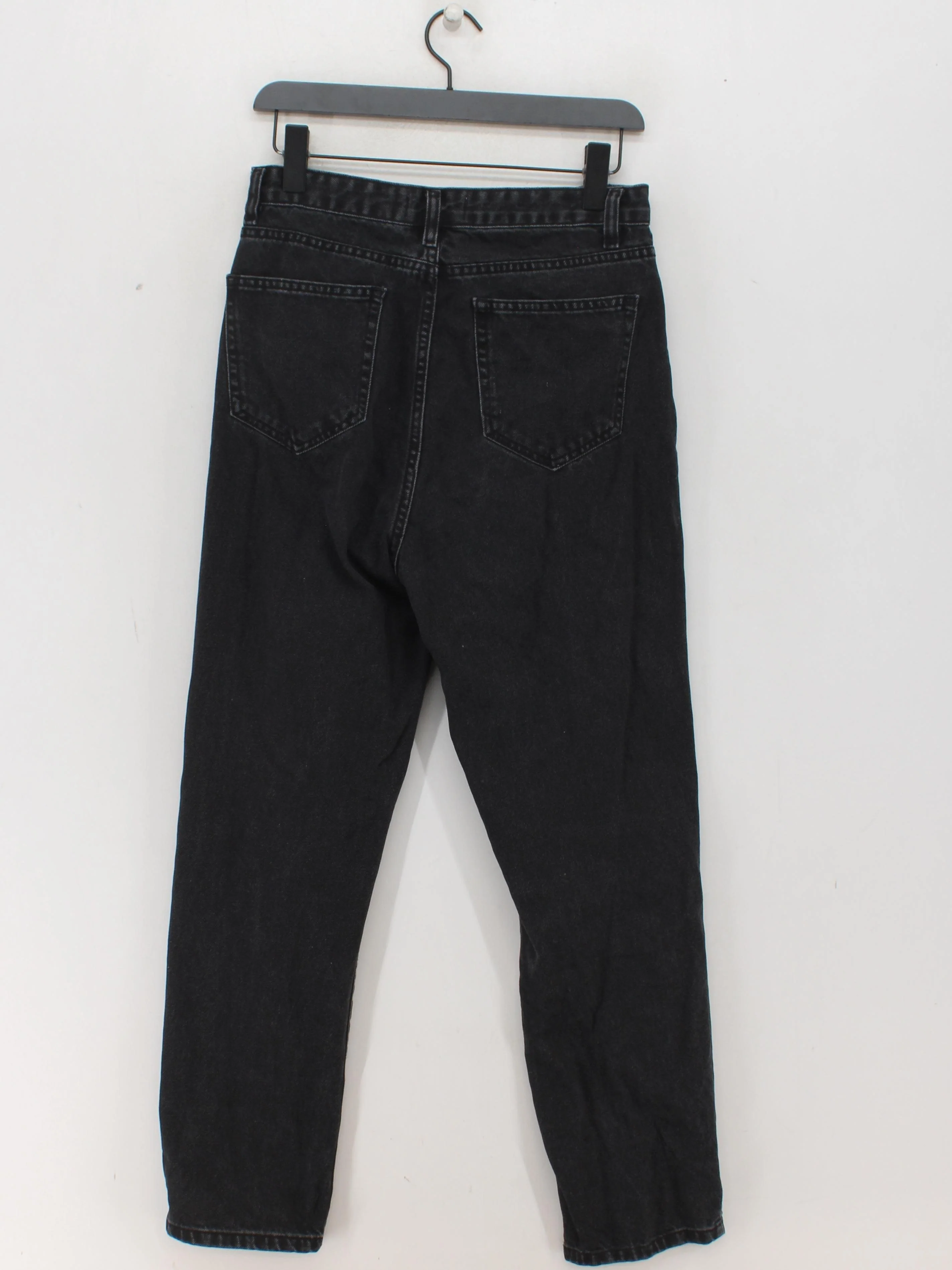 Don''t Think Twice Women's Jeans UK 10 Black 100% Cotton Mom - Image 2