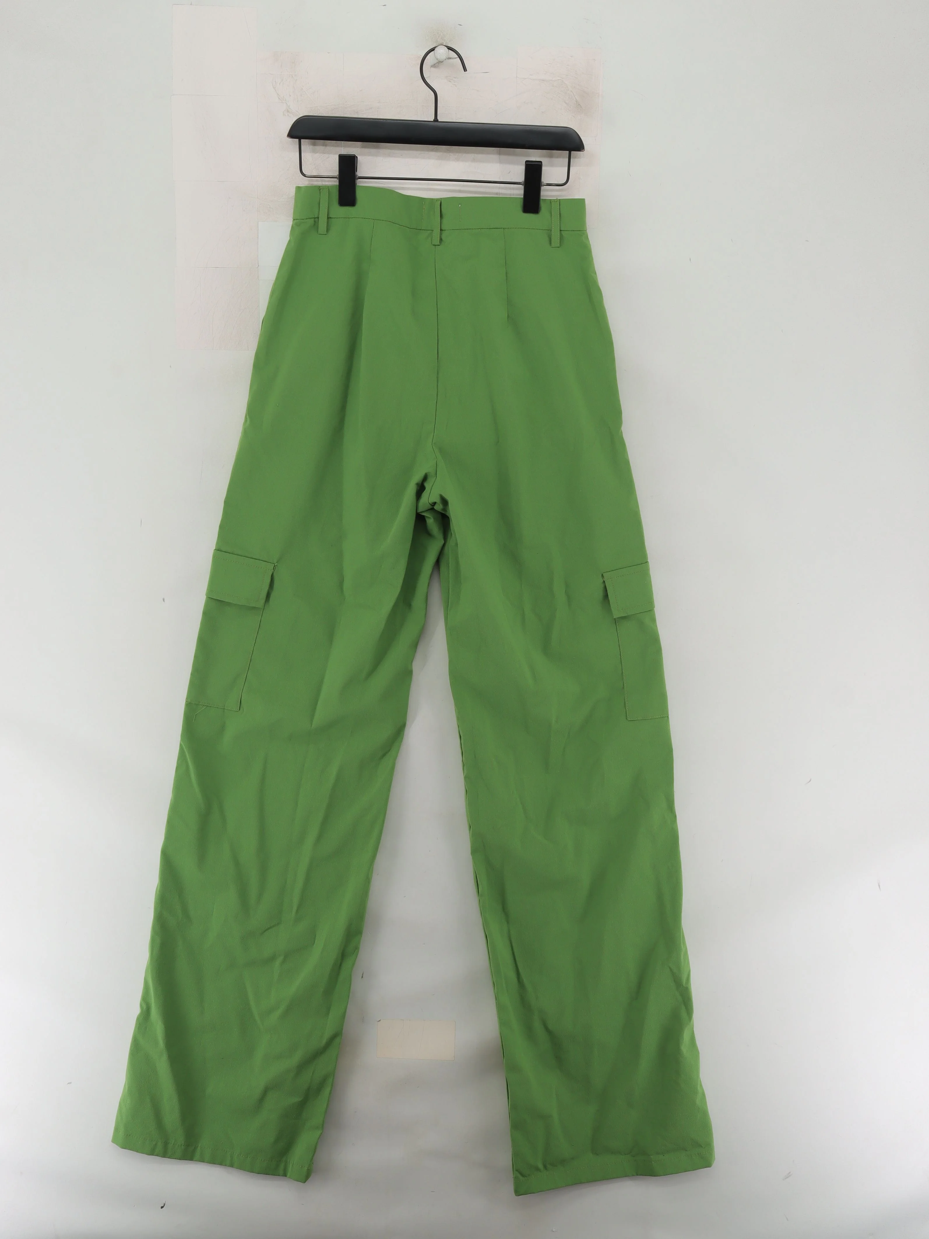 Don''t Think Twice Women's Trousers M Green 100% Other Wide-Leg Cargo - Image 2