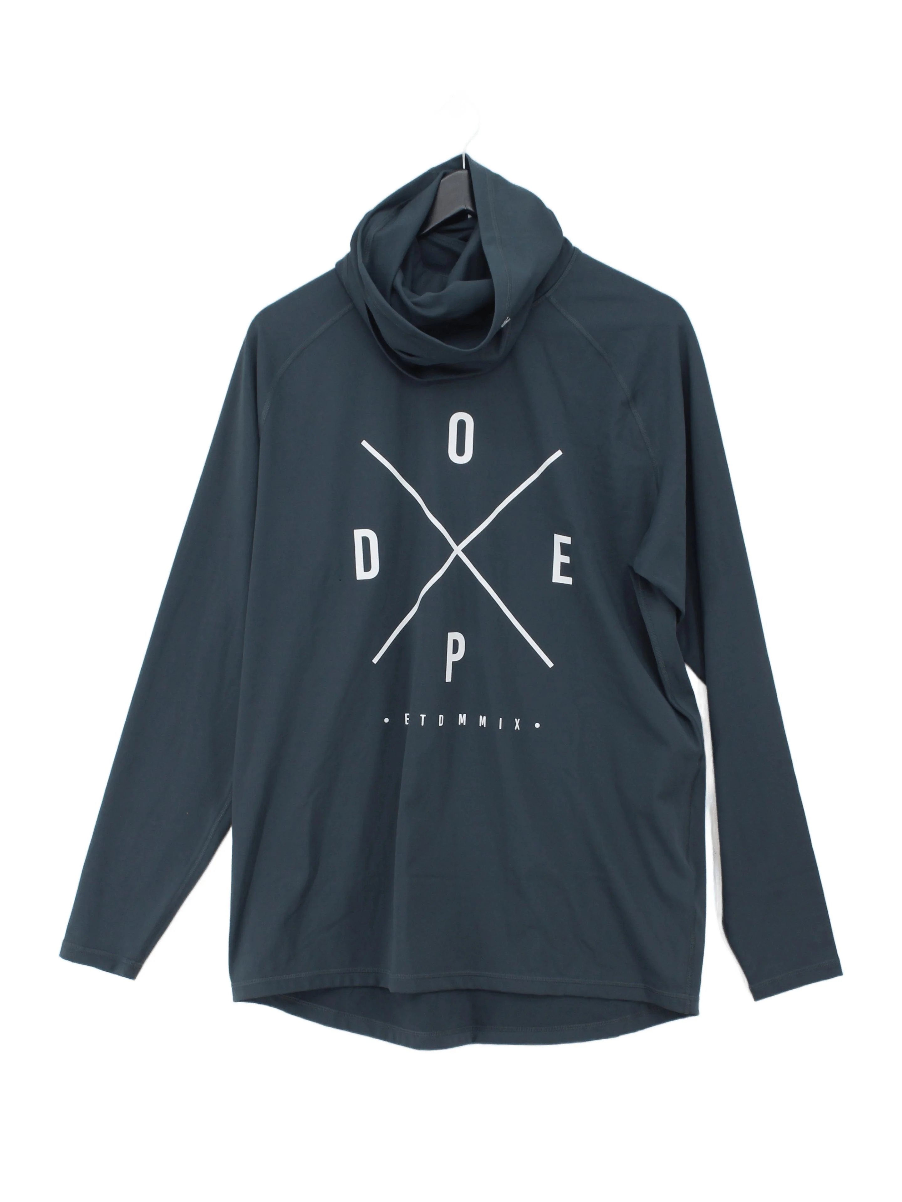 Dope Men's Hoodie M Blue Graphic Polyester with Spandex Pullover New with tags