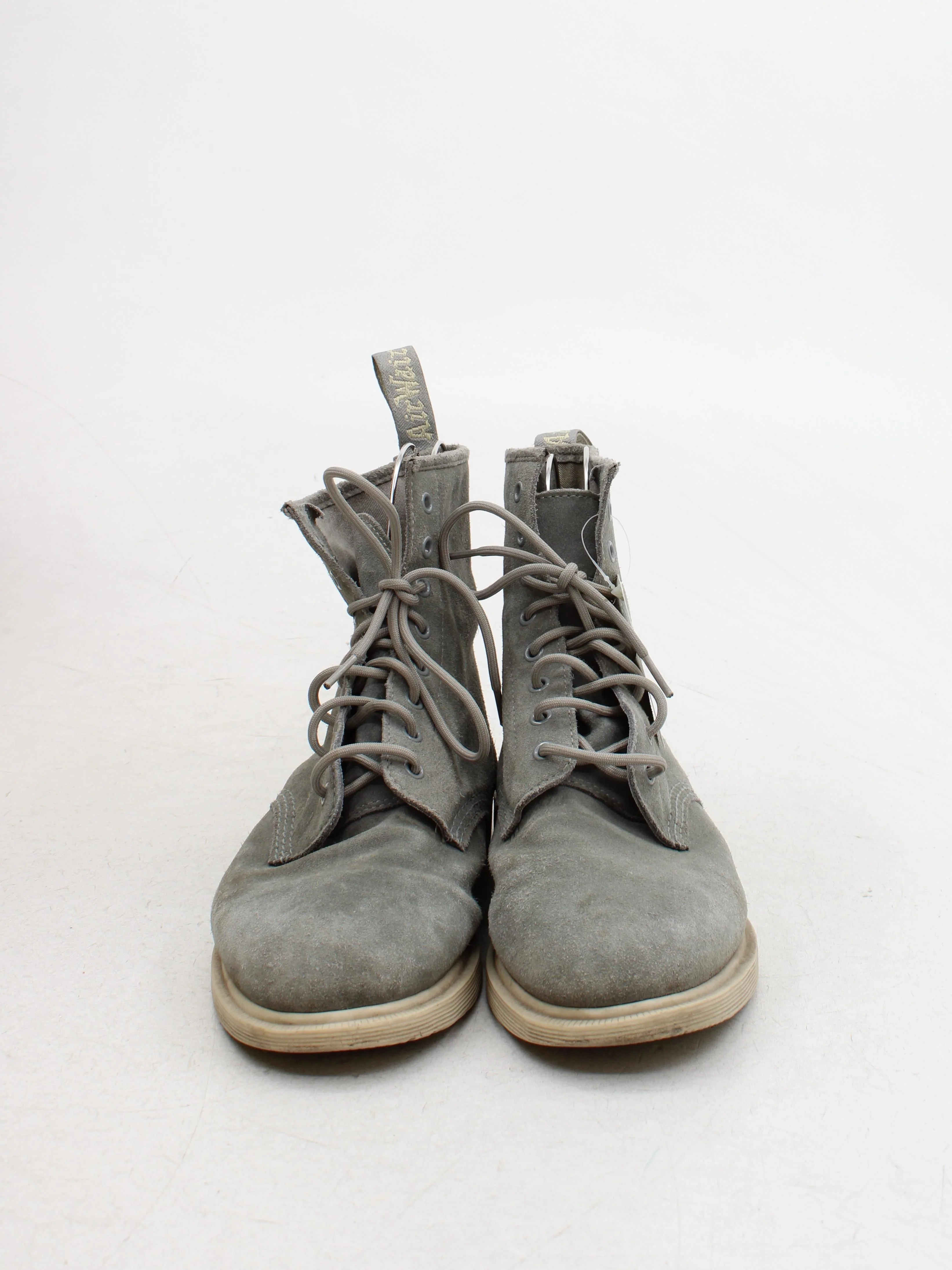 Dr. Martens Men's Boots UK 10 Grey 100% Suede Combat - Image 2